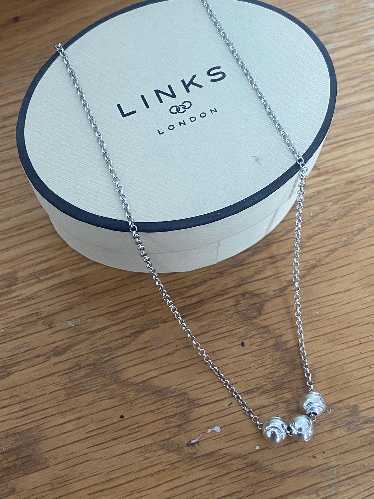 Genuine Links of London tennis ball Wimbledon Necklace, sterling silver