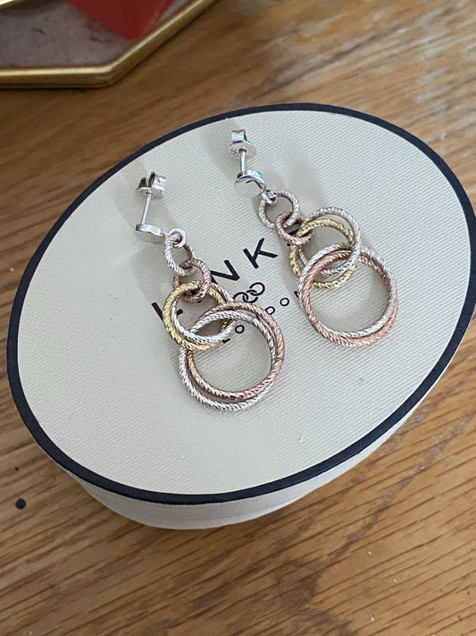 Links Of London Genuine Aroura Drop Earrings In Box, sterling silver