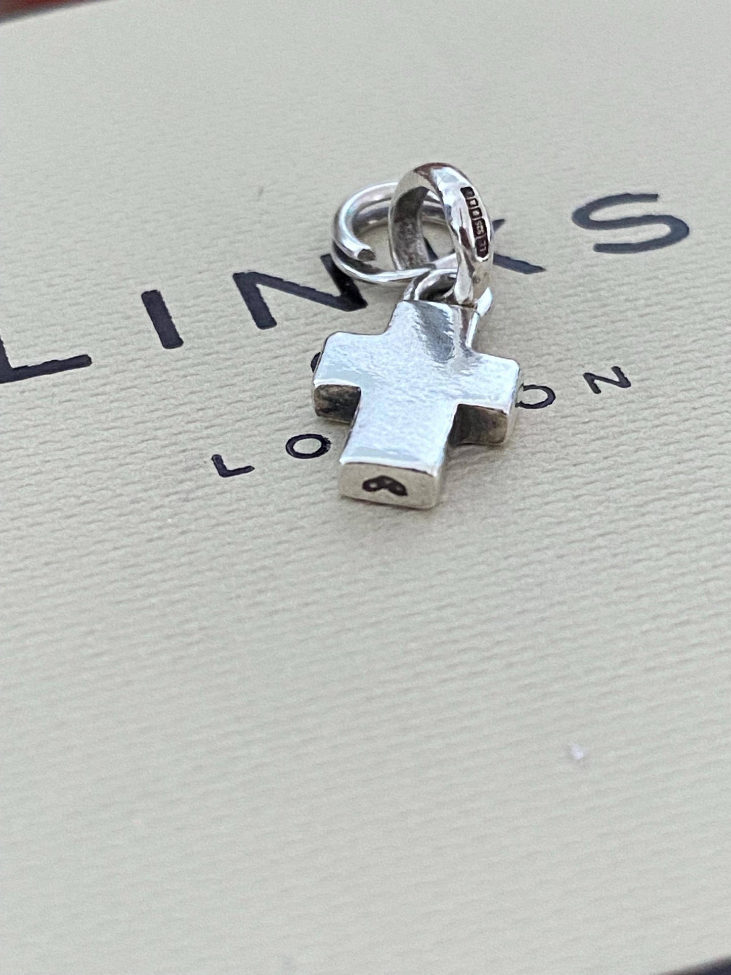 Very rare Links of London cross charm sterling silver, lovely vintage condition, genuine