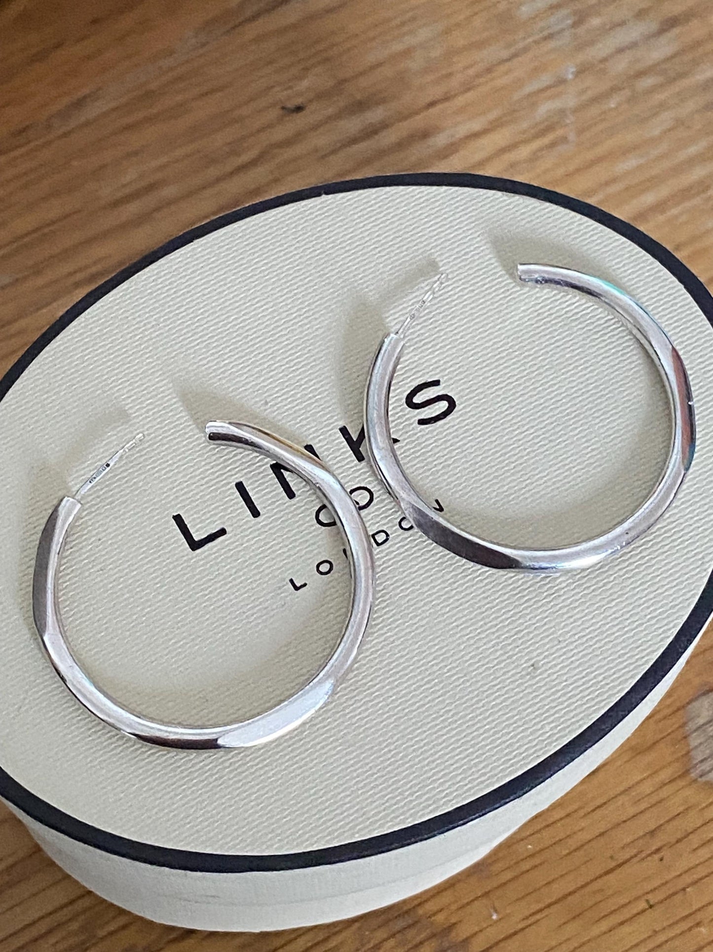 Links Of London Genuine hoop Earrings, sterling silver, vintage