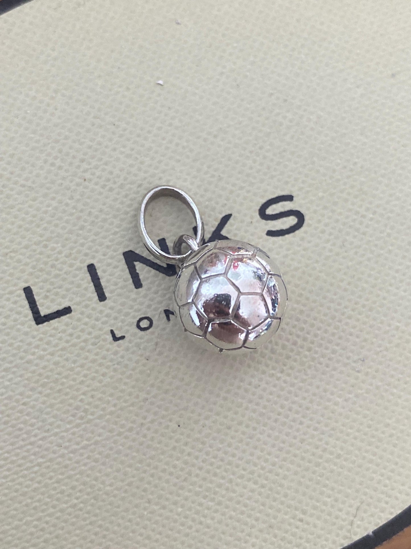 Fabulous Links of London Football Charm, Sterling Silver, genuine