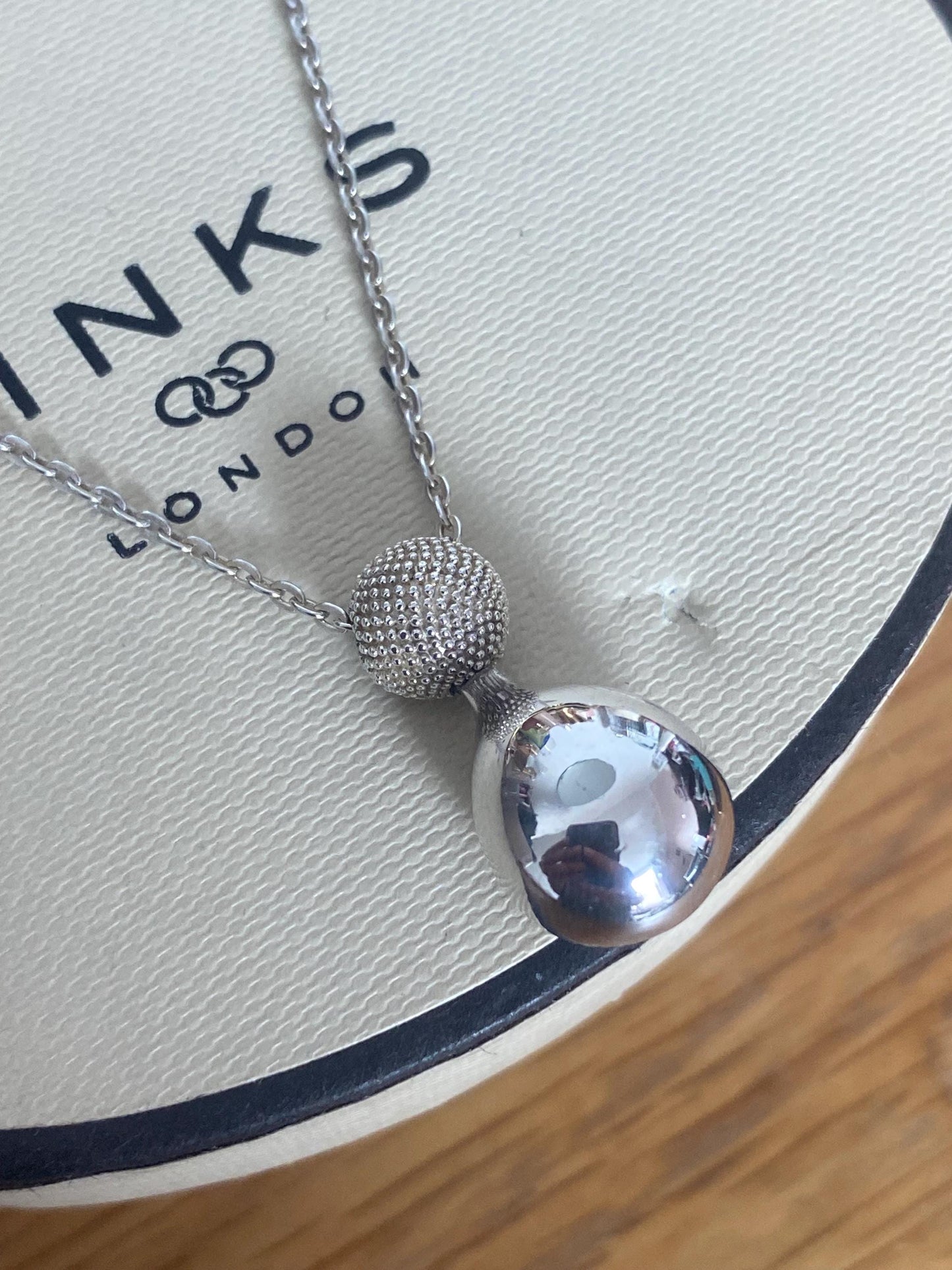 Genuine Links of London Masquerade Drop Necklace, Solid Sterling silver