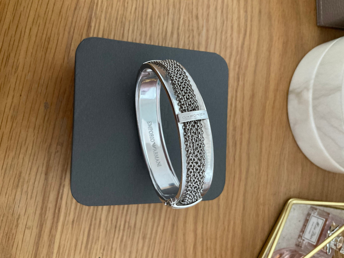 Emporio Armani sterling silver RARE vintage chain bangle