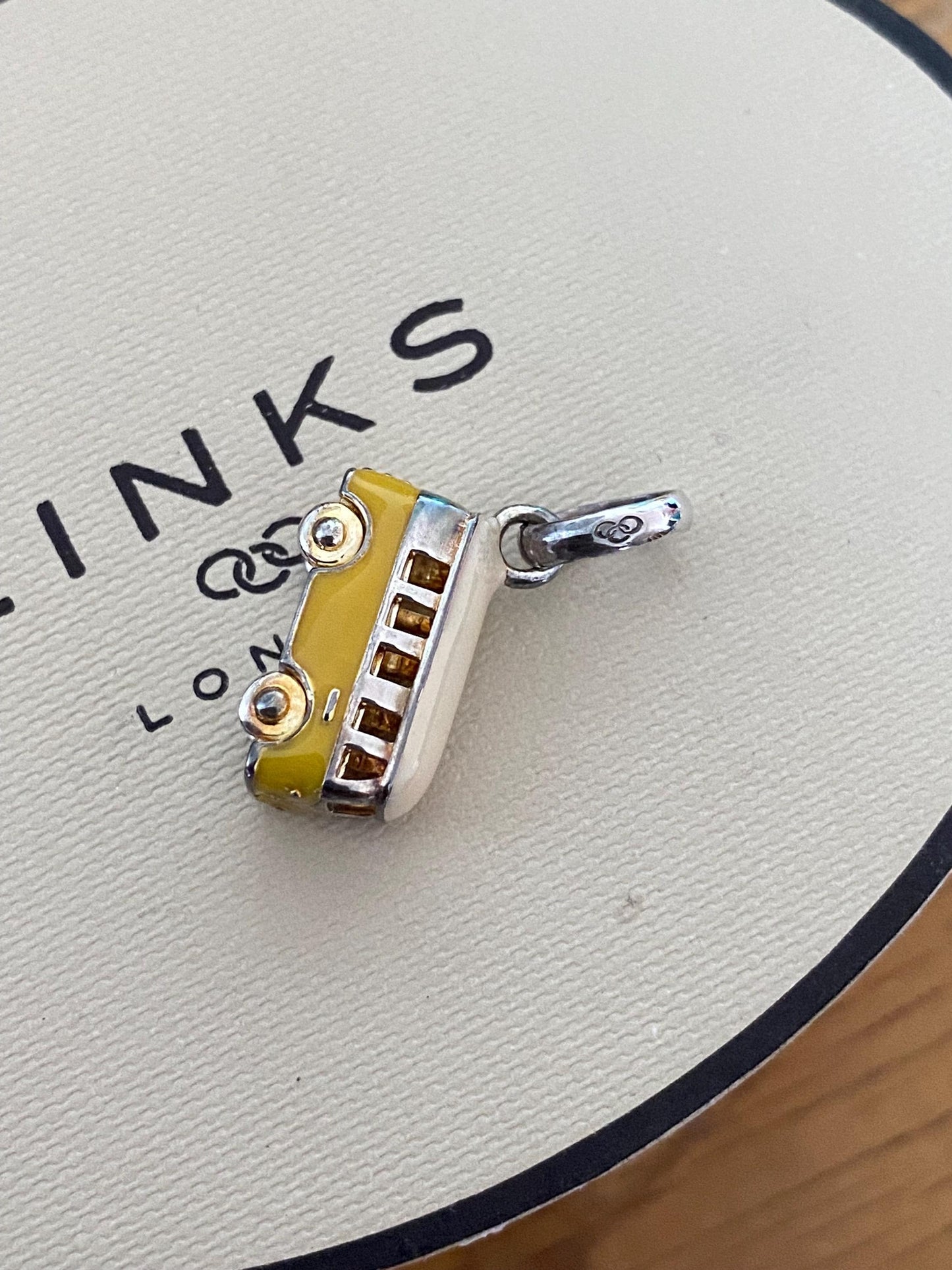 Genuine Links Of London Sterling Silver and enamel campervan Charm Vintage