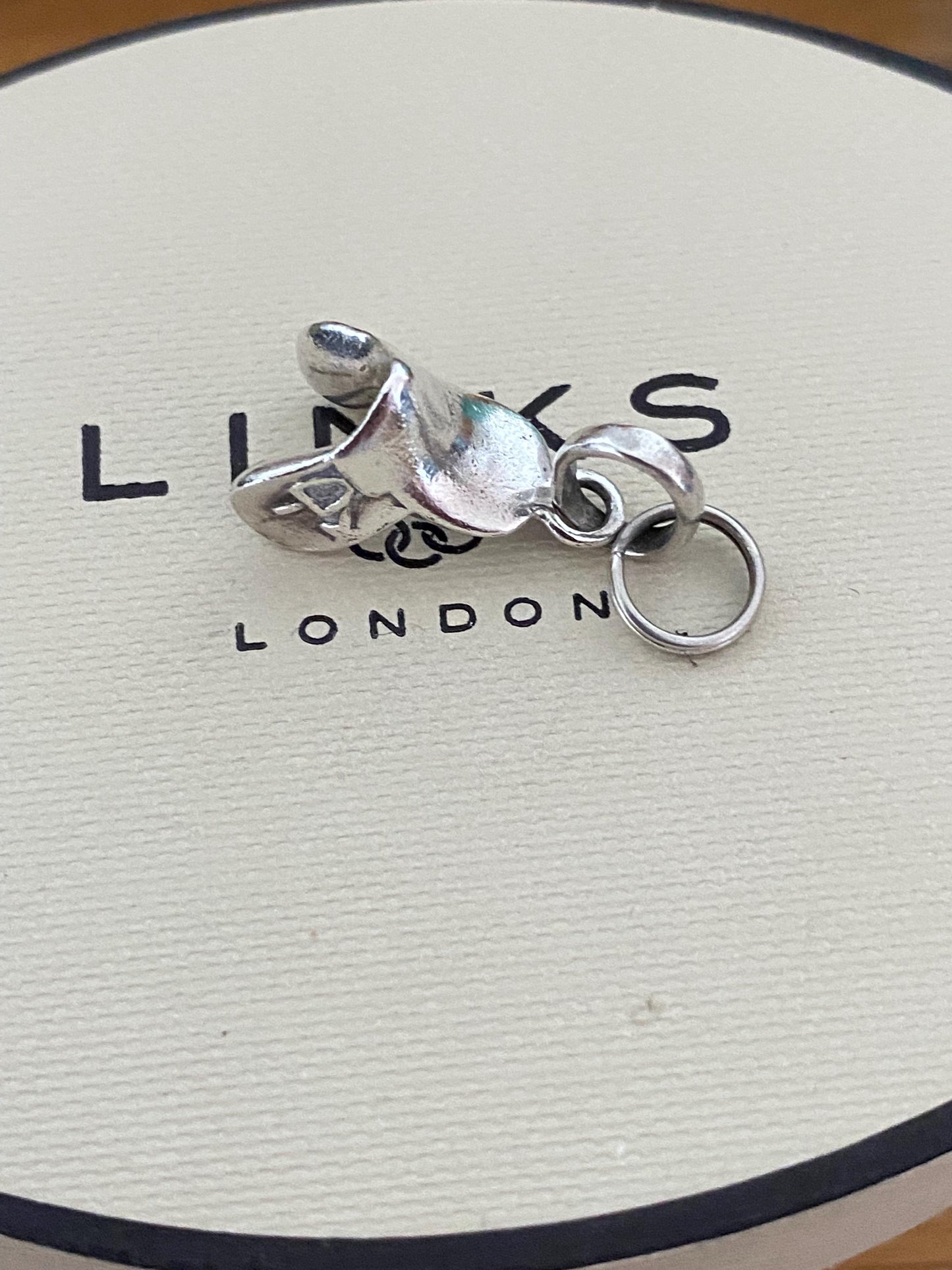 Genuine Links Of London Sterling Silver saddle Charm Vintage, Assay hallmarked