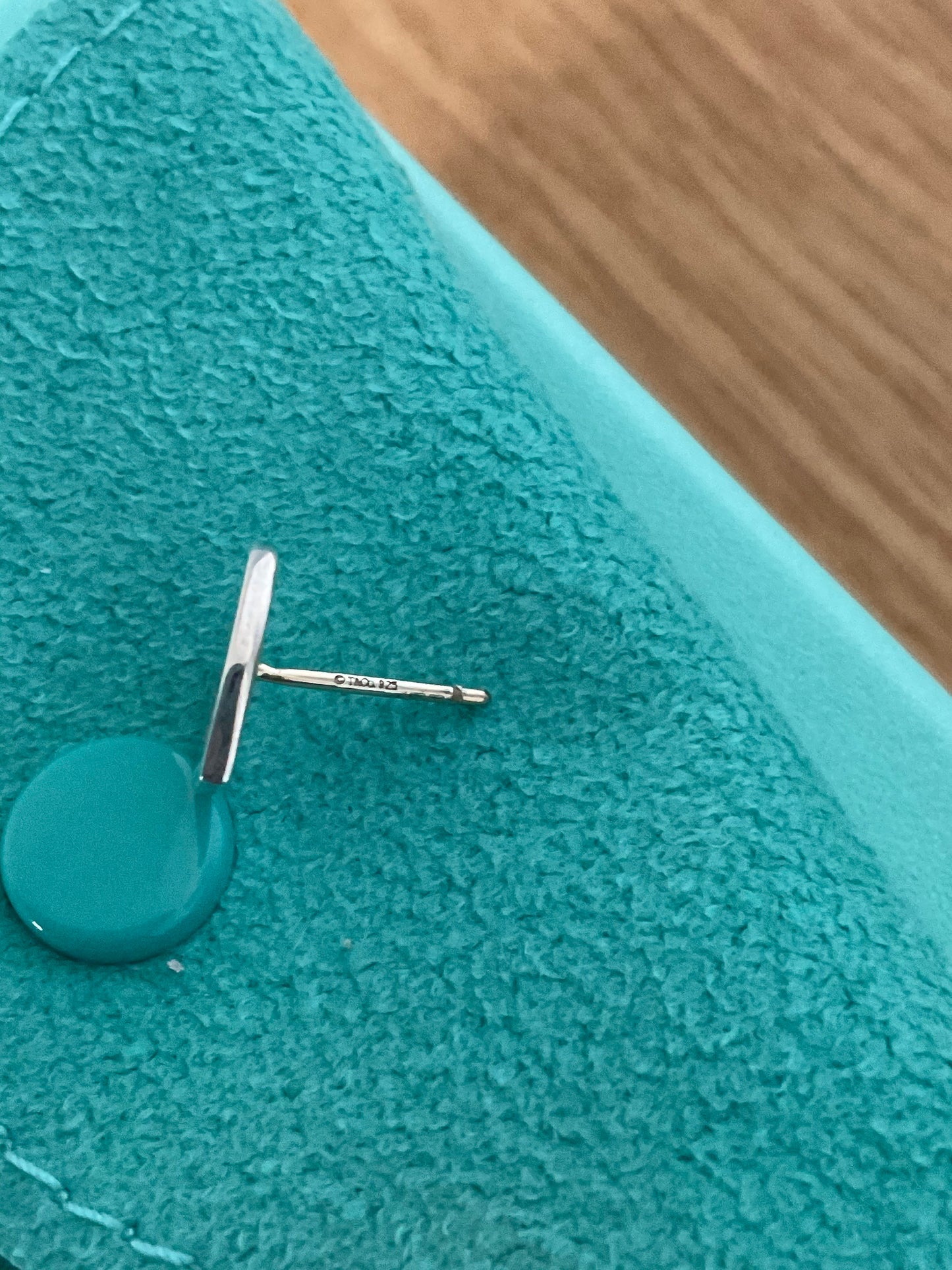 Tiffany and co small heart sterling silver stud earrings