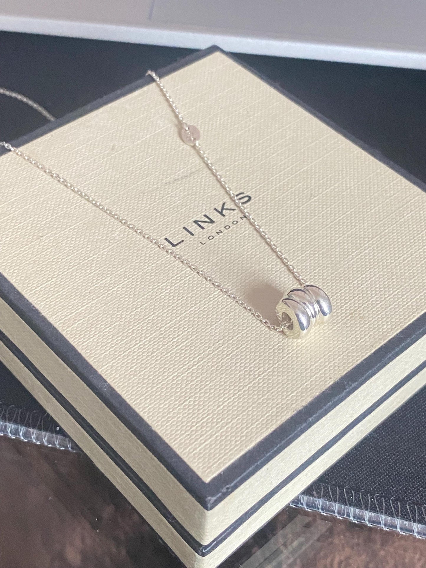 Gorgeous Links of London Sweetie Necklace, Sterling Silver, Stamped, Hallmarked, 46cms, Adjustable