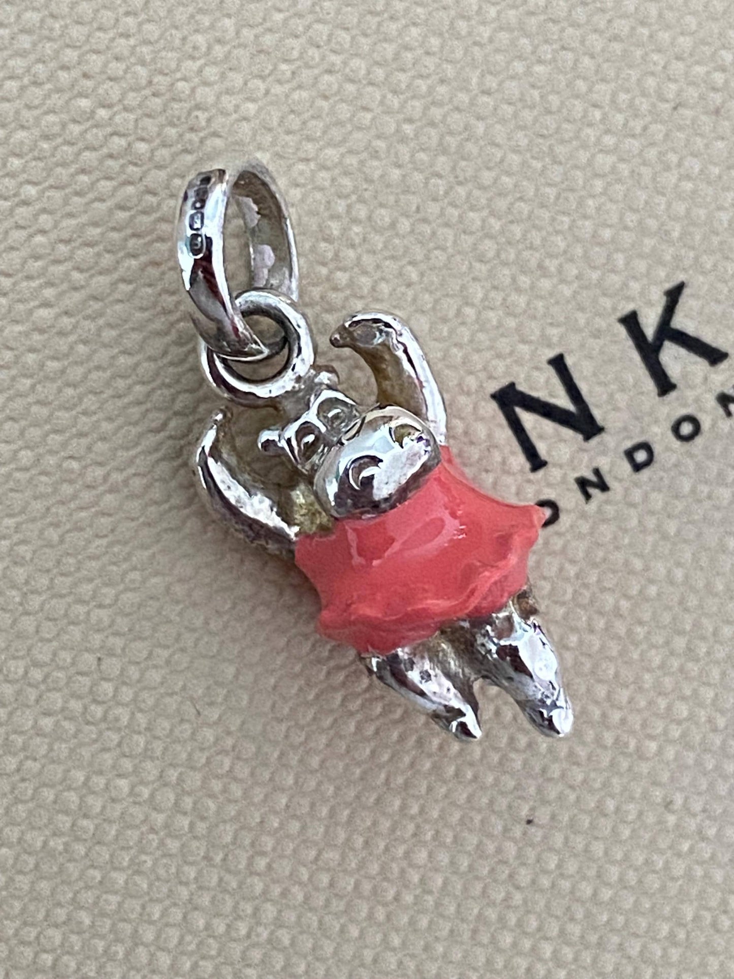cute genuine rare Links of London hippo ballerina hallmarked charm