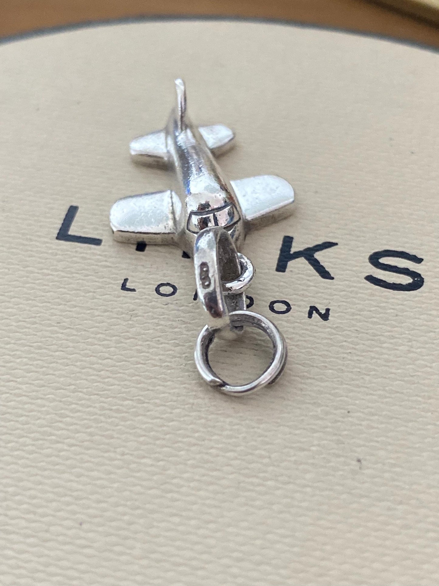 Beautiful rare Links of London sterling silver Aeroplane charm, Genuine, Assay hallmarked