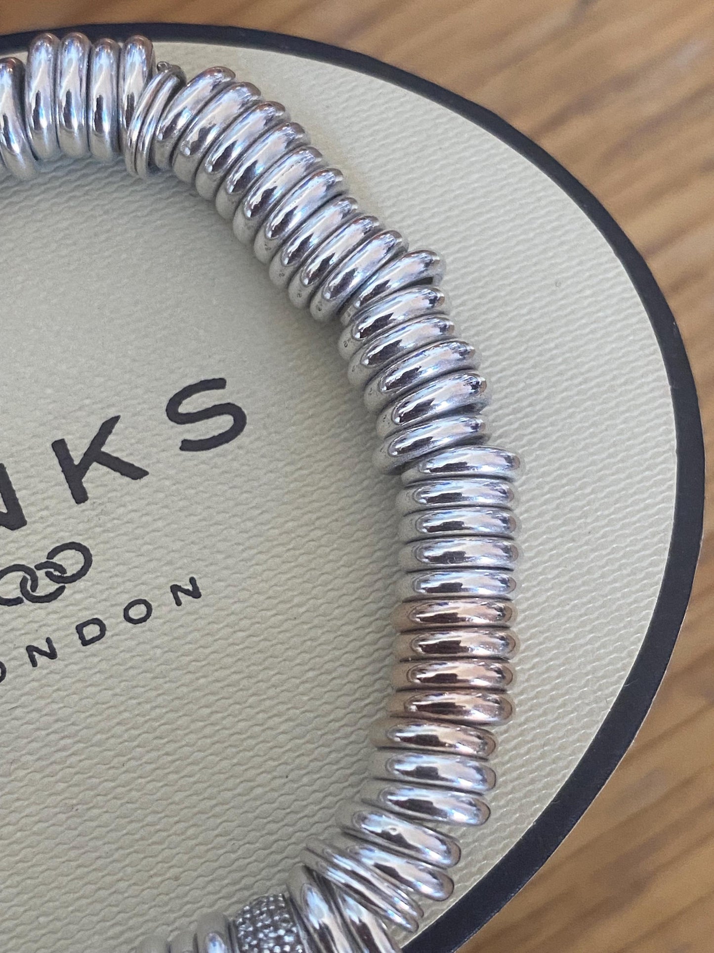 Extremely Rare Lovely Links of London vintage sweetie diamond pave bracelet, sterling silver, medium, boxed