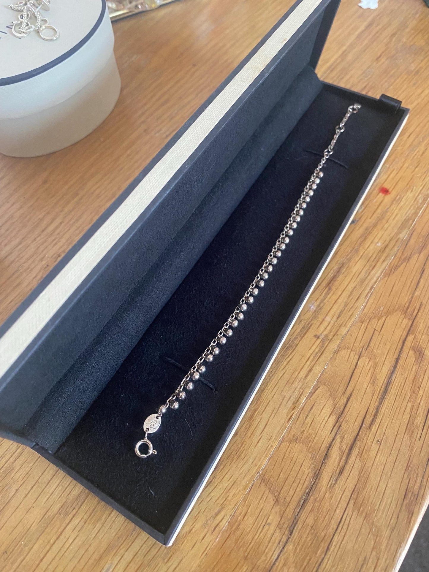 Rare Genuine LINKS OF LONDON Hallmarked Silver Ball Bracelet With Box