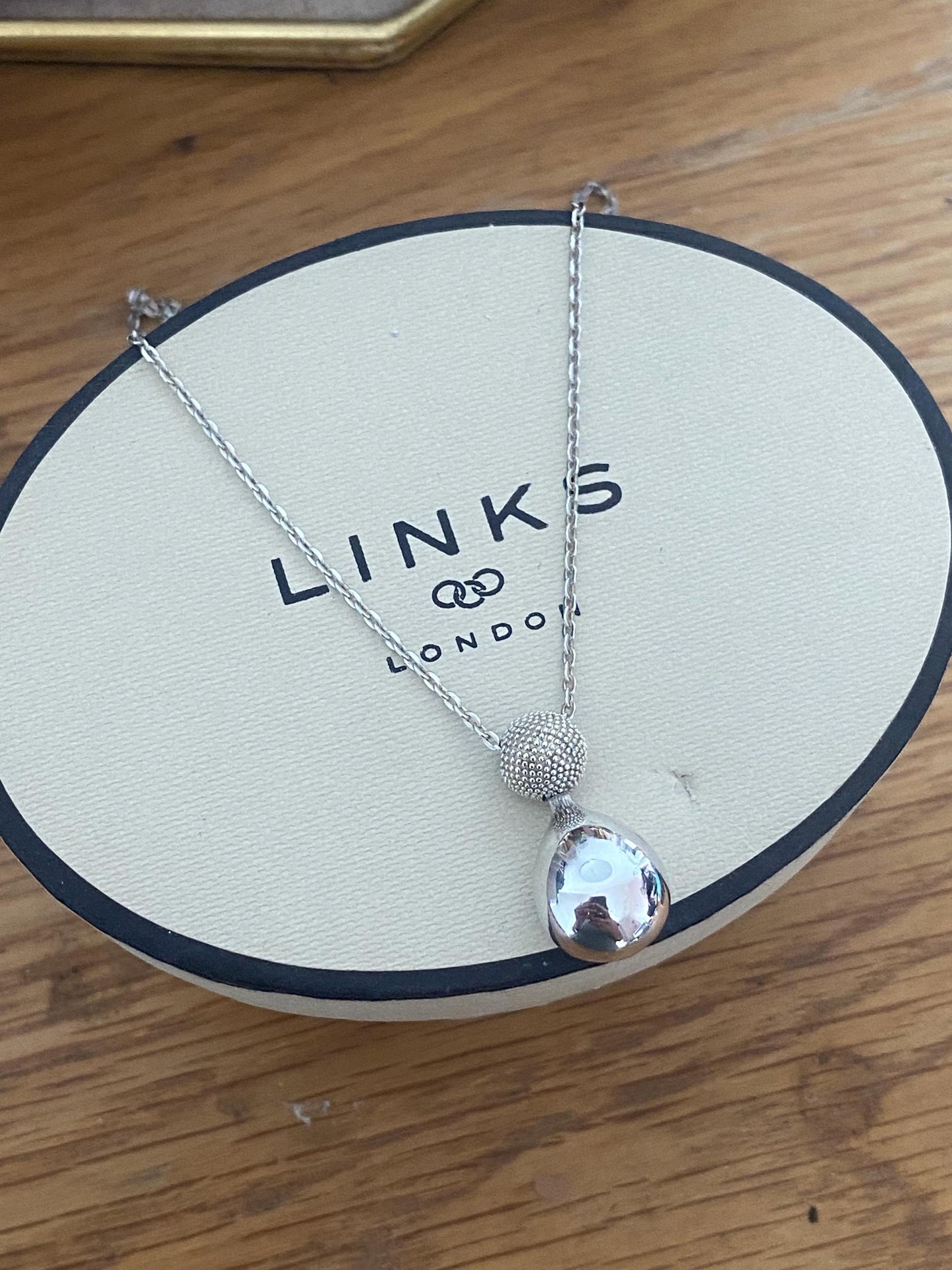 Genuine Links of London Masquerade Drop Necklace, Solid Sterling silver