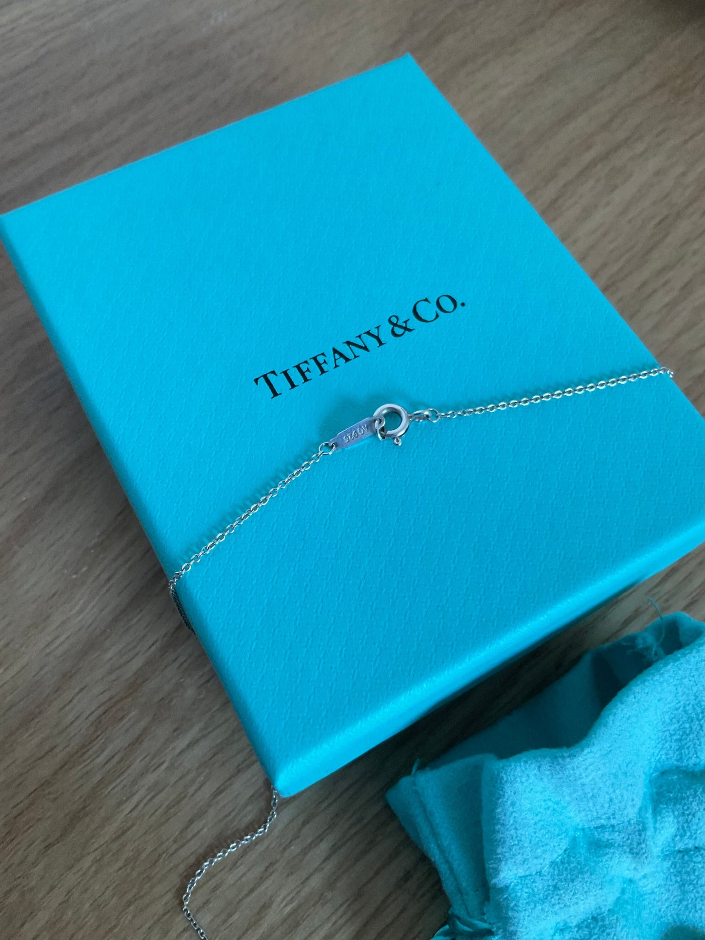 Tiffany & Co medium heart sterling silver genuine necklace