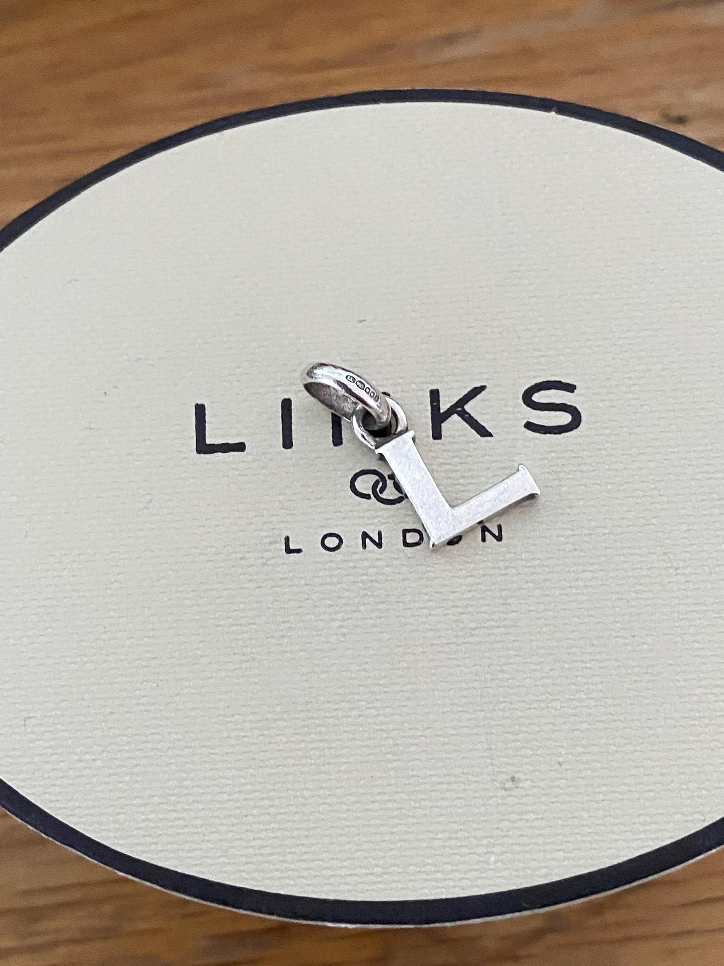 Genuine Links of London sterling silver letter ‘L’ charm