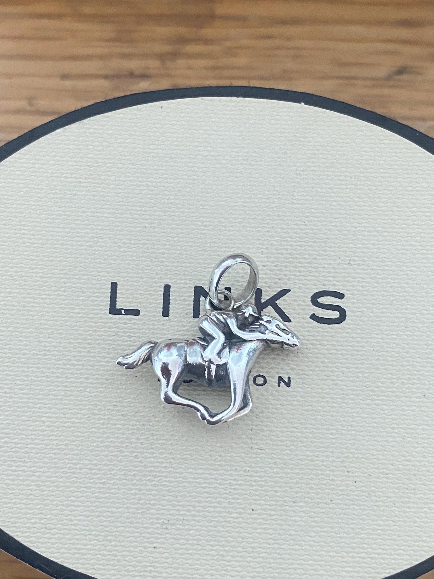Beautiful Links of London Ascot Race Horse Charm, Sterling Silver, genuine