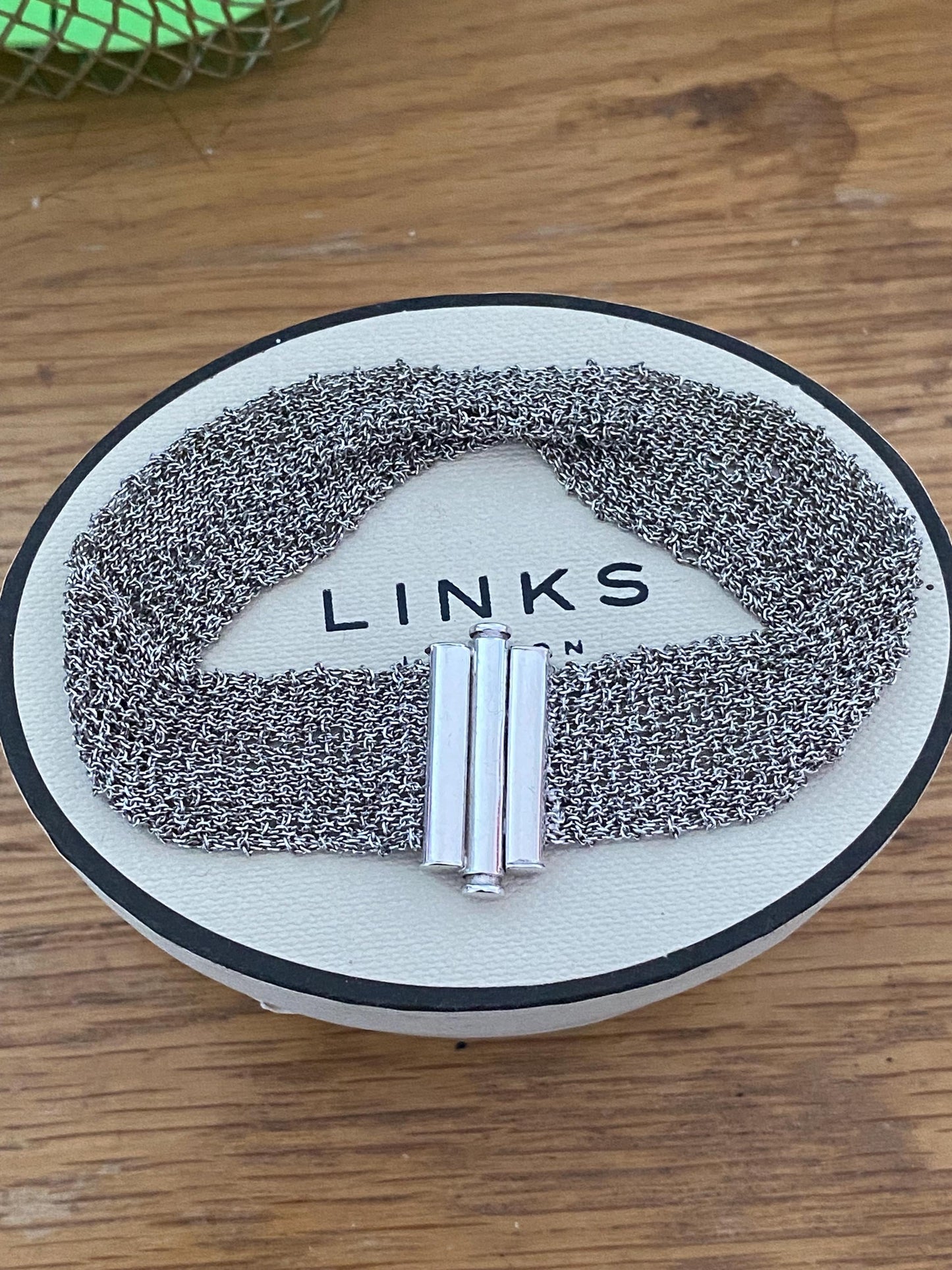 Rare Genuine LINKS OF LONDON Hallmarked Silver mesh Bracelet With Box