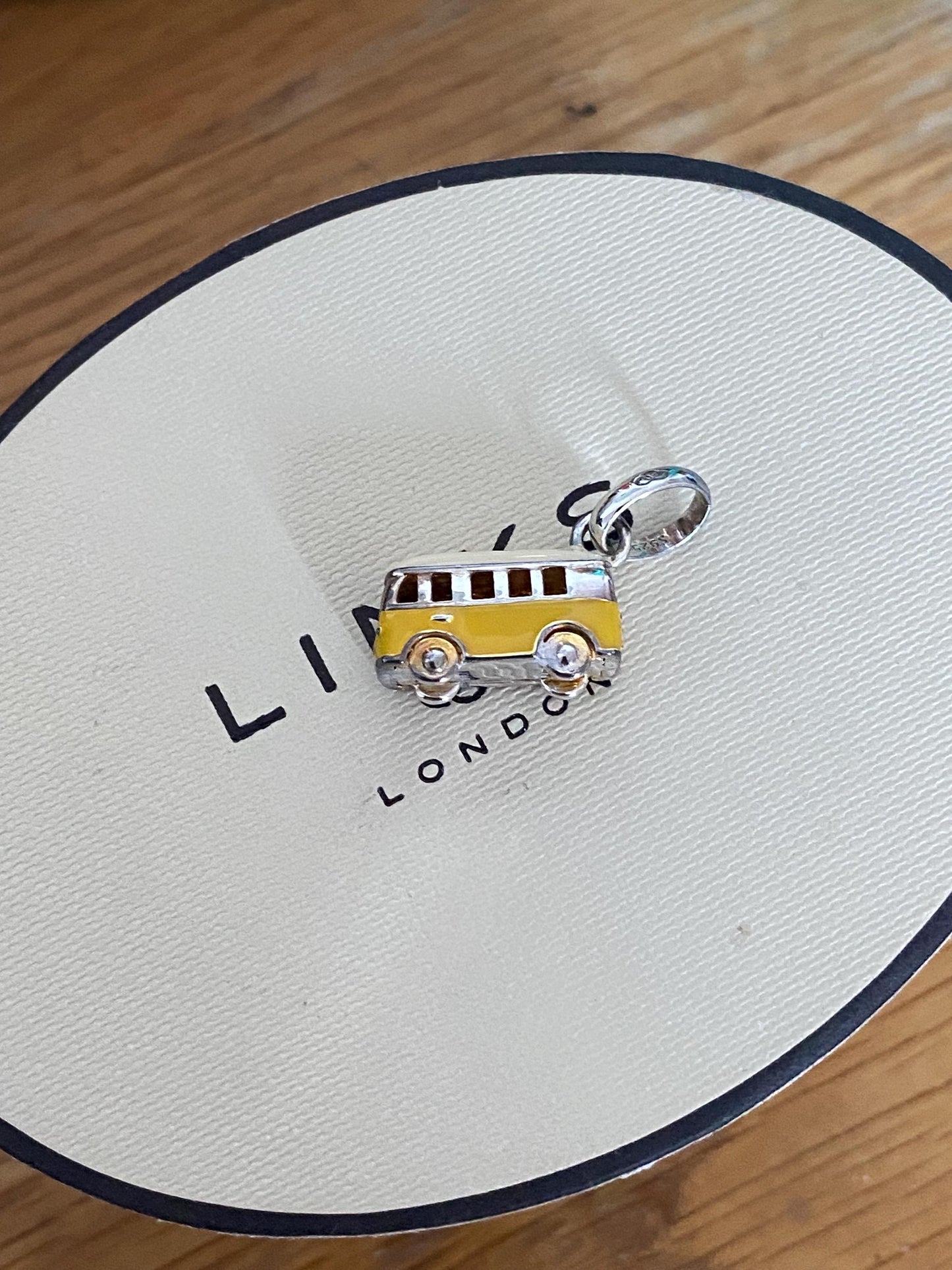 Genuine Links Of London Sterling Silver and enamel campervan Charm Vintage