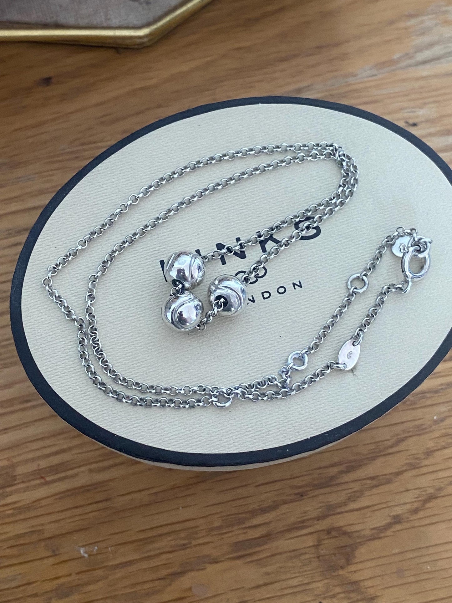 Genuine Links of London tennis ball Wimbledon Necklace, sterling silver