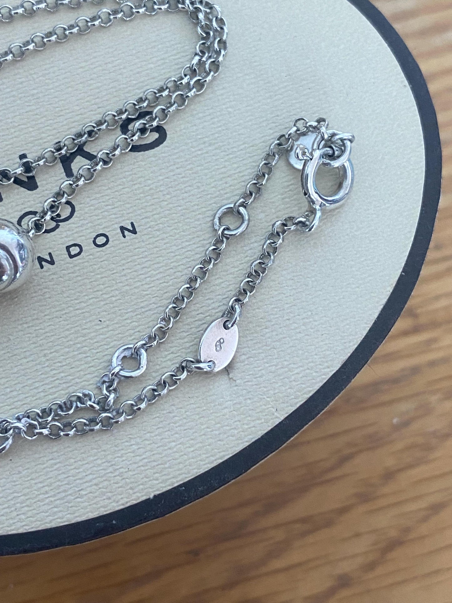 Genuine Links of London tennis ball Wimbledon Necklace, sterling silver