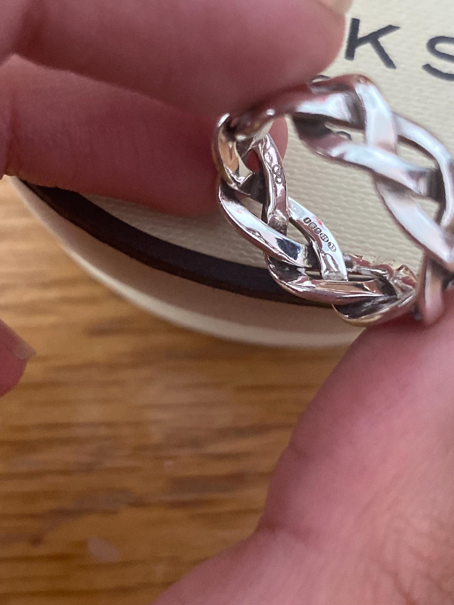 Genuine Links of London Infinity band Ring, Sterling Silver, Size M, with box