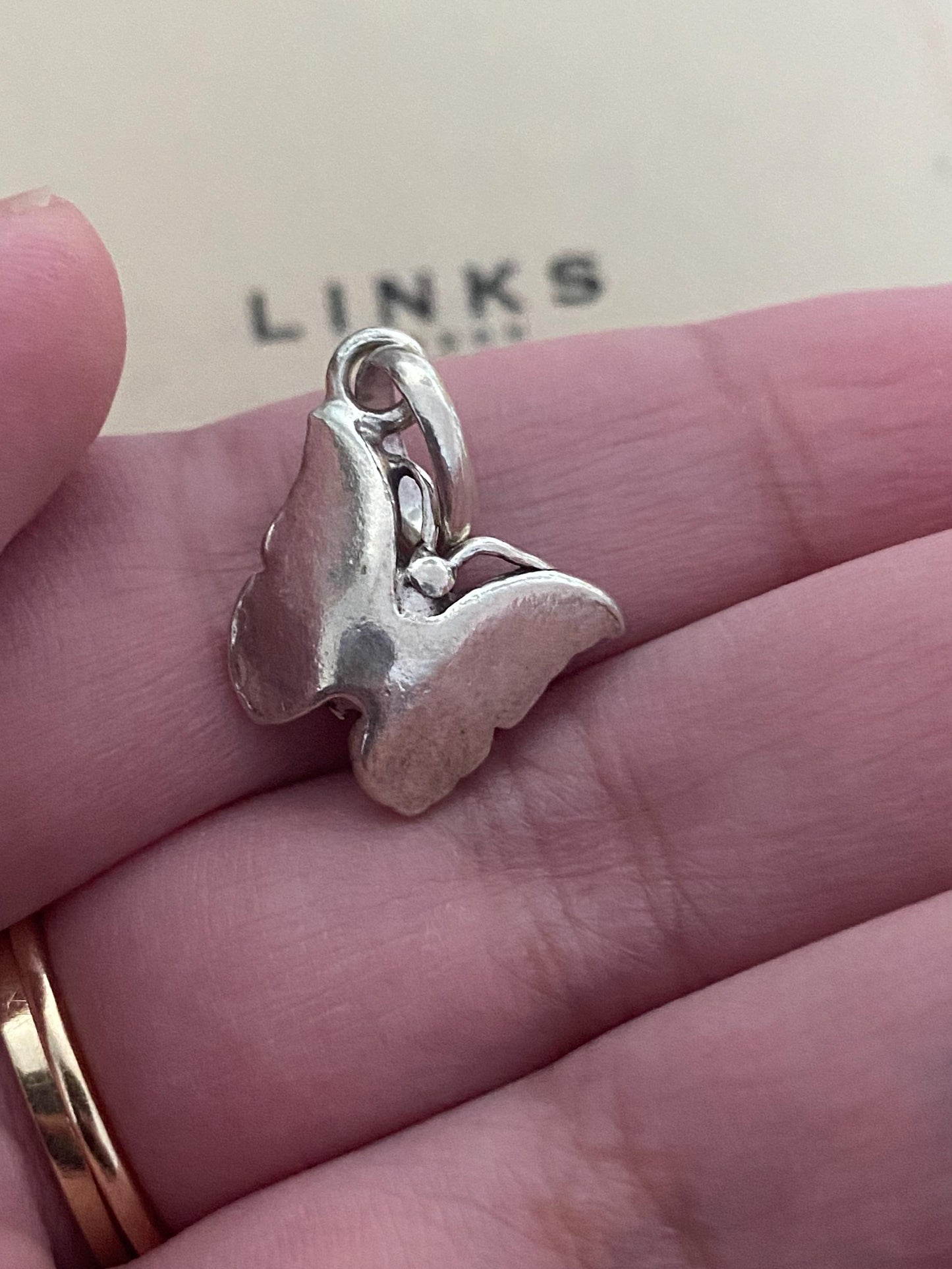 cute genuine rare Links of London sterling silver butterfly charm