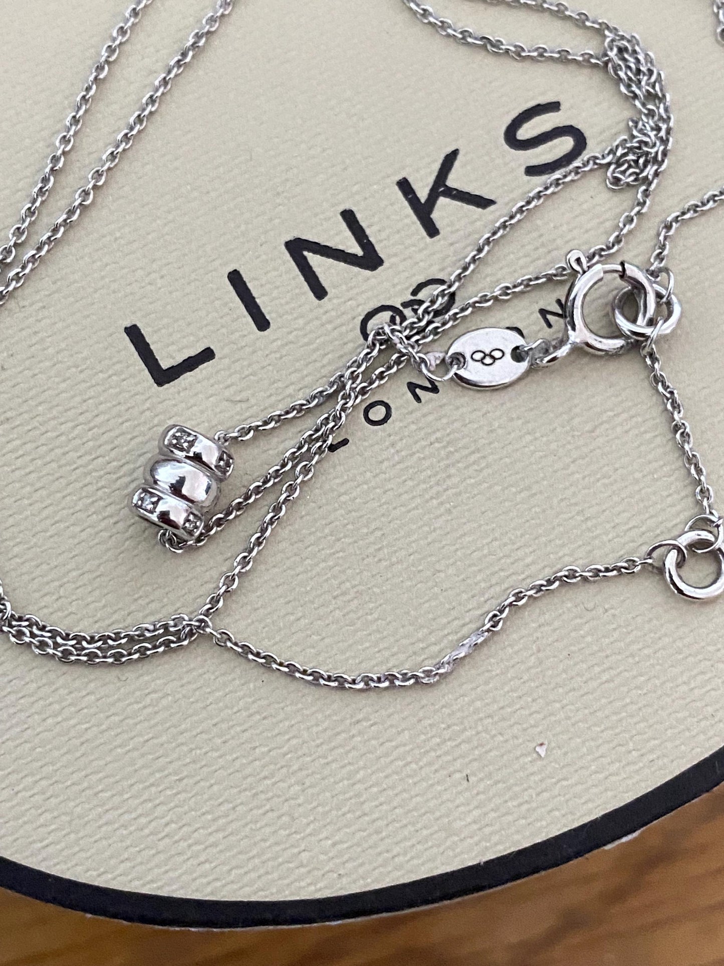 Gorgeous Links of London xs Sweetie diamond Necklace, Sterling Silver, with box
