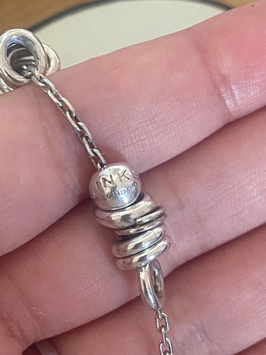 Lovely Links of London vintage rare sweetie bracelet, sterling silver, medium