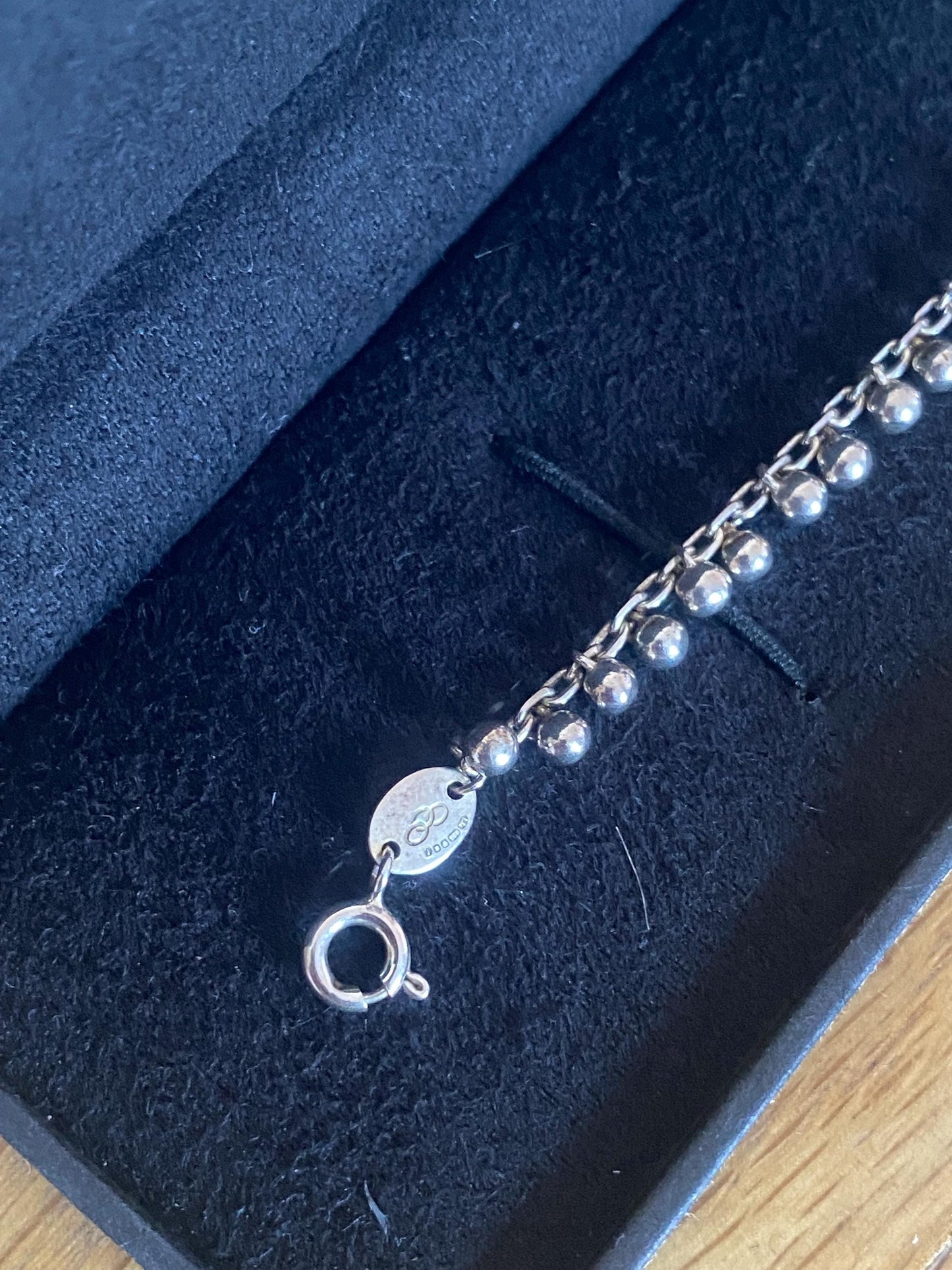 Rare Genuine LINKS OF LONDON Hallmarked Silver Ball Bracelet With Box