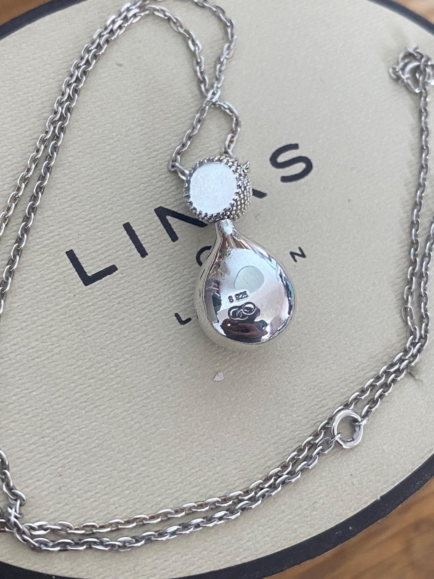 Genuine Links of London Masquerade Drop Necklace, Solid Sterling silver