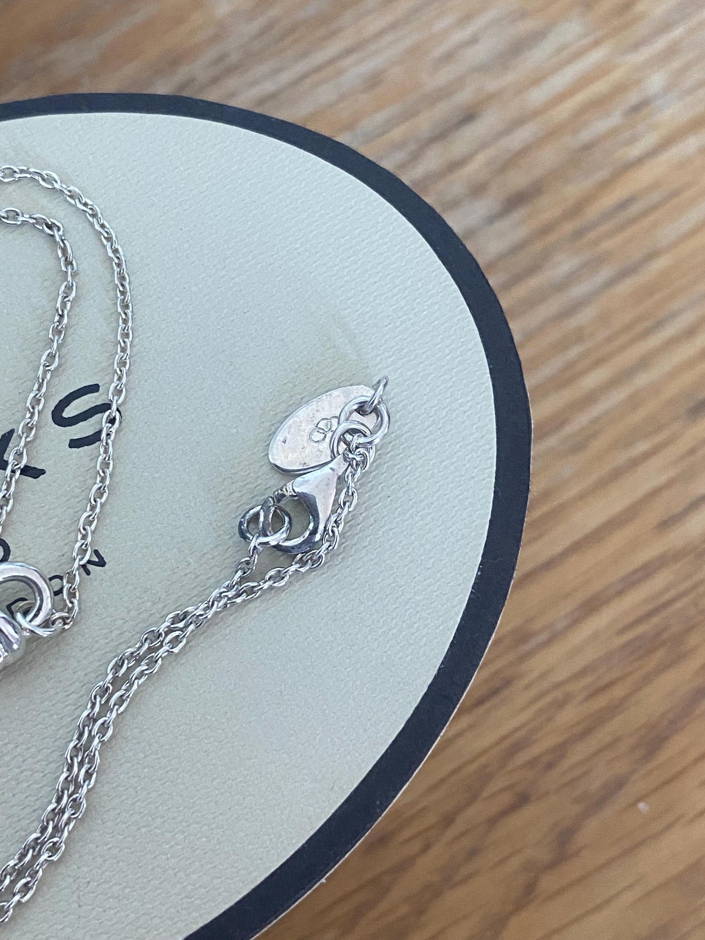 Genuine LINKS OF LONDON Sterling Silver triple knot Necklace, beautiful design, 18” long