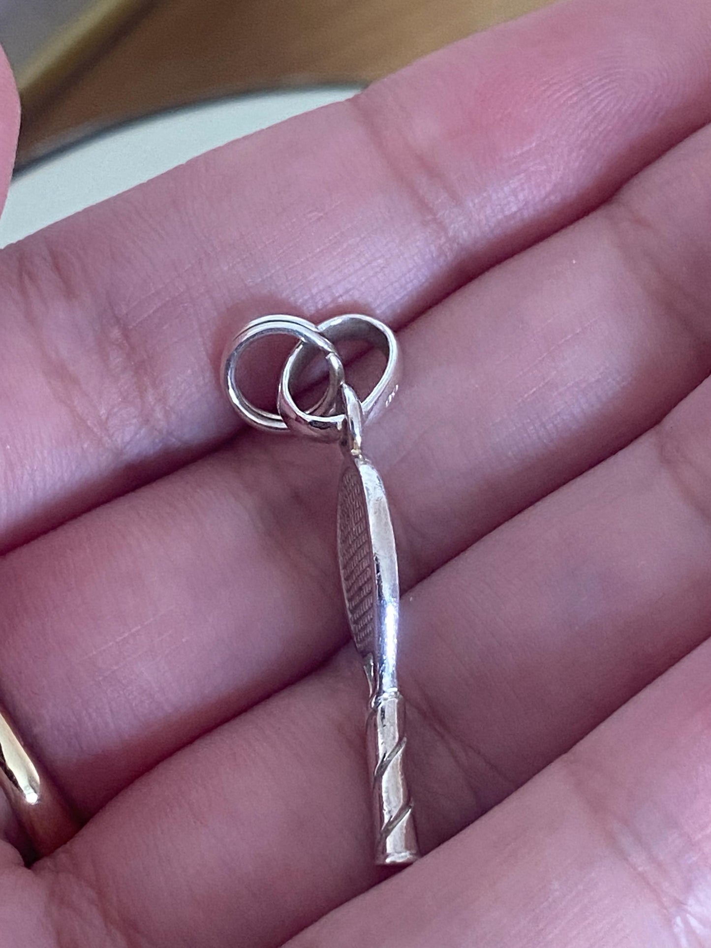 Genuine Links of London Wimbledon Tennis Racket Charm, sterling silver