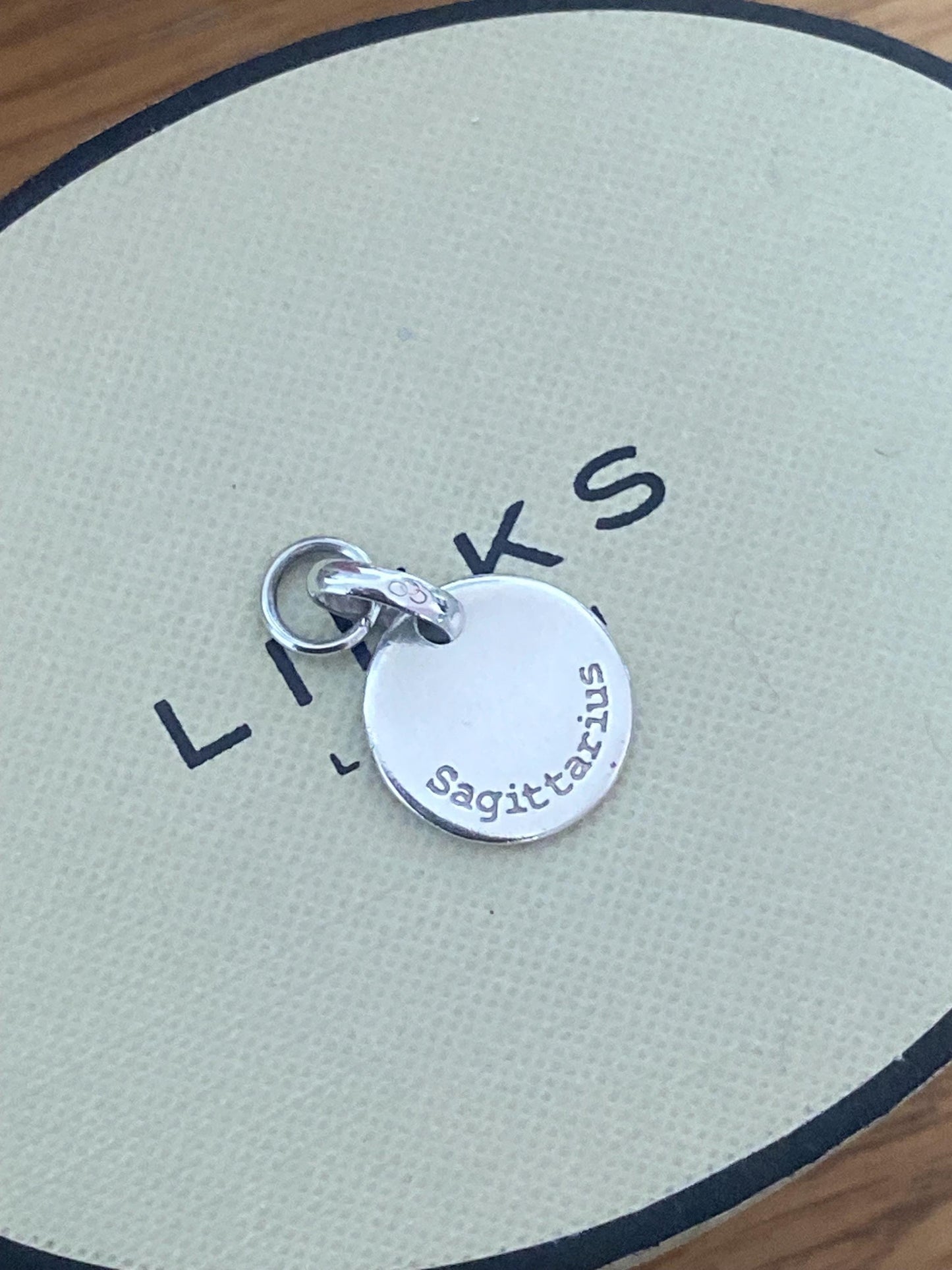 Links of London sterling silver bracelet charm Sagittarius zodiac star sign, genuine