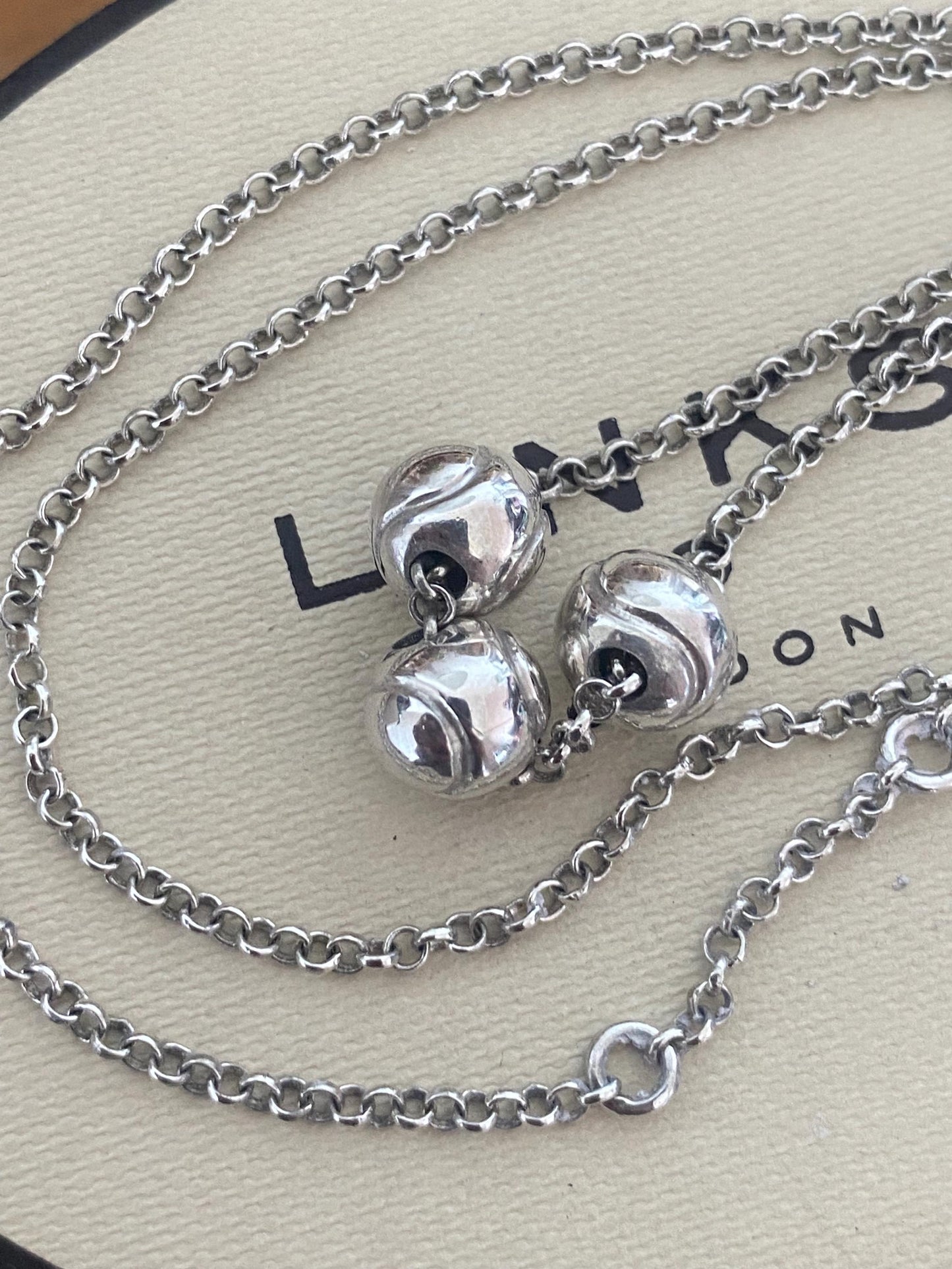 Genuine Links of London tennis ball Wimbledon Necklace, sterling silver