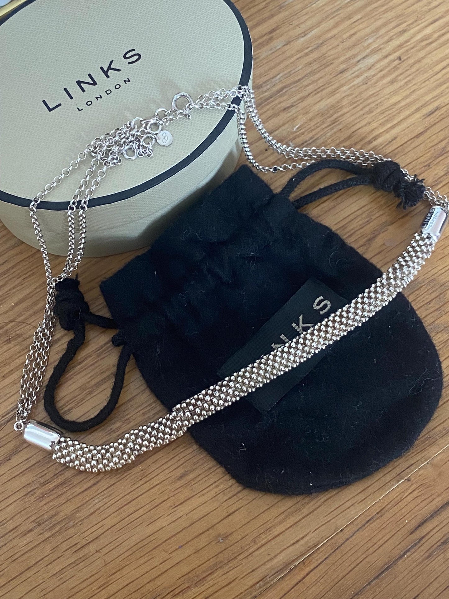 Gorgeous LINKS OF LONDON Effervescence Star Necklace, sterling silver, hallmarked, with box