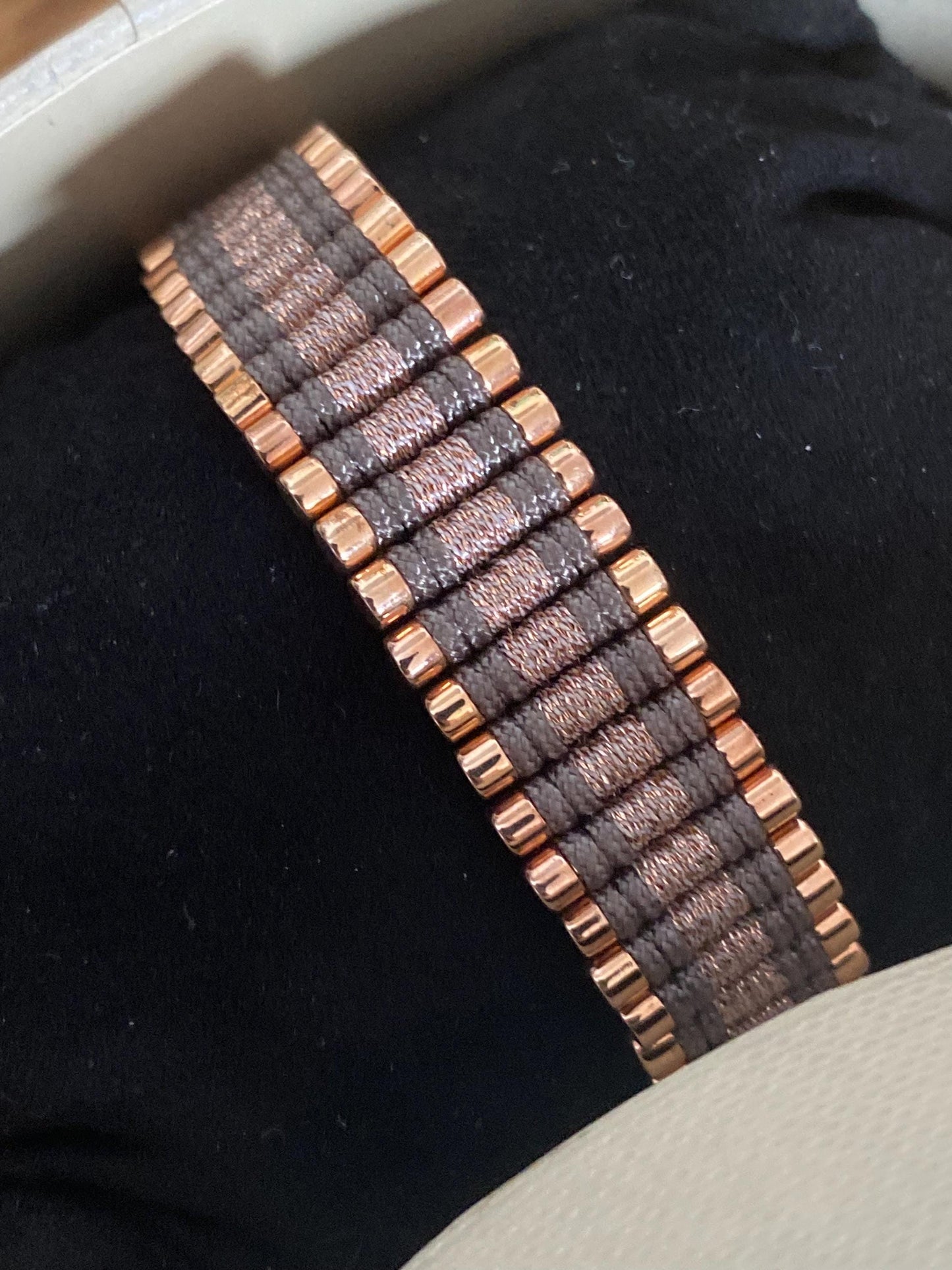Rare Links of London Friendship Bracelet in Rose gold, Taupe and copper, Sterling Silver, Assay Hallmarked