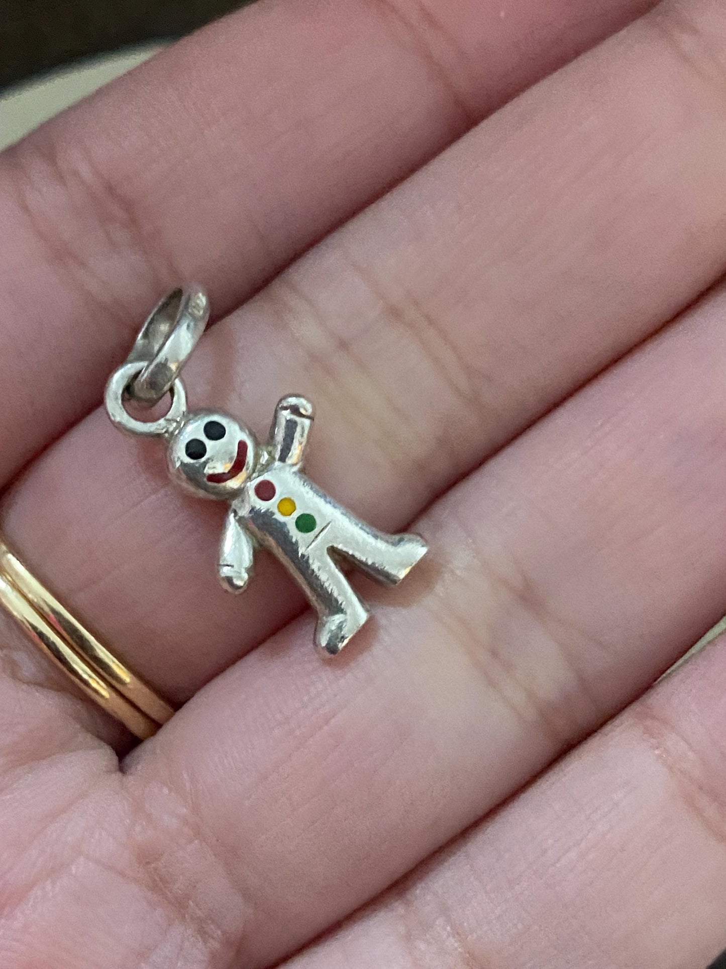 cute genuine rare Links of London sterling silver gingerbread hallmarked charm