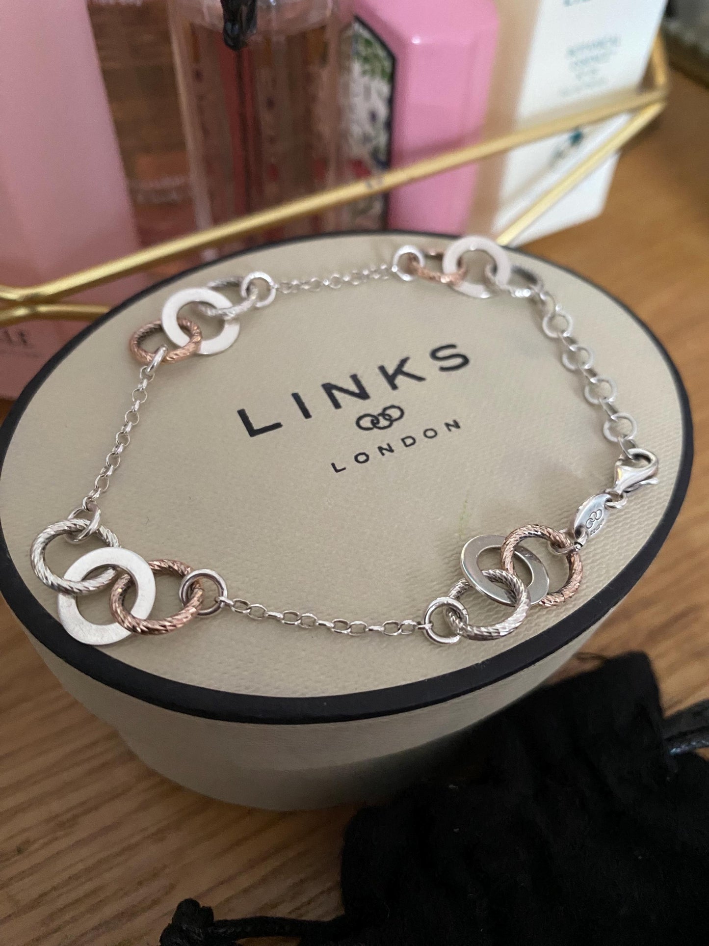Rare beautiful Links of London aroura bracelet, sterling silver, genuine
