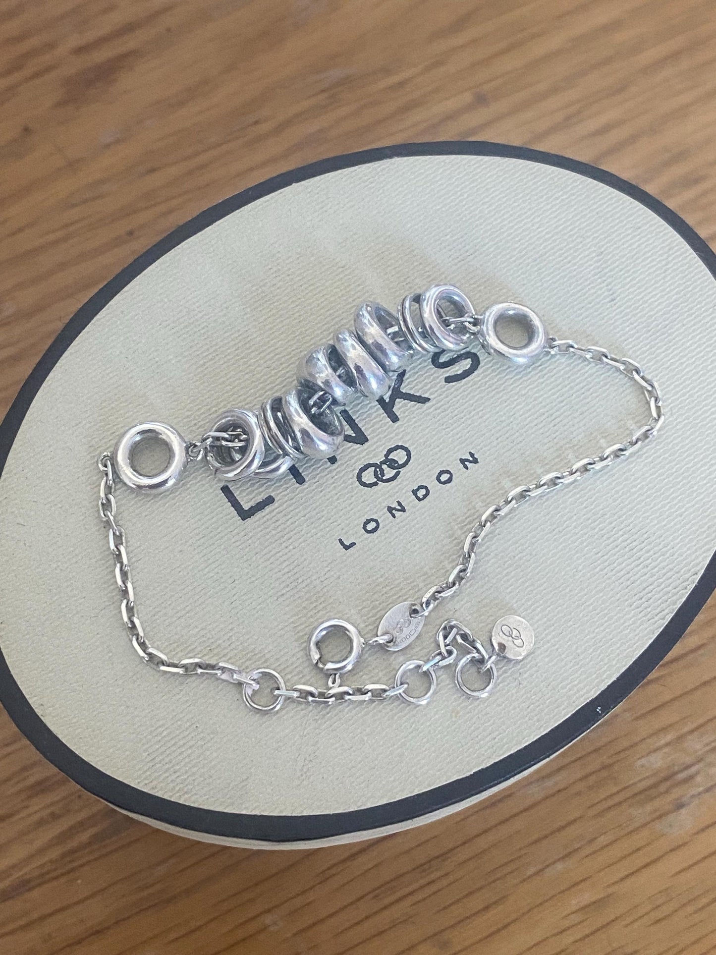 Lovely Links of London vintage rare sweetie bracelet, sterling silver, medium