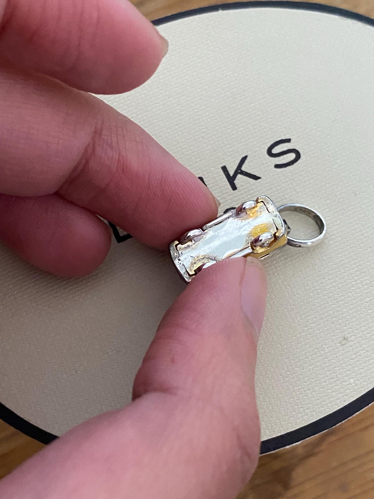 Genuine Links Of London Sterling Silver and enamel campervan Charm Vintage