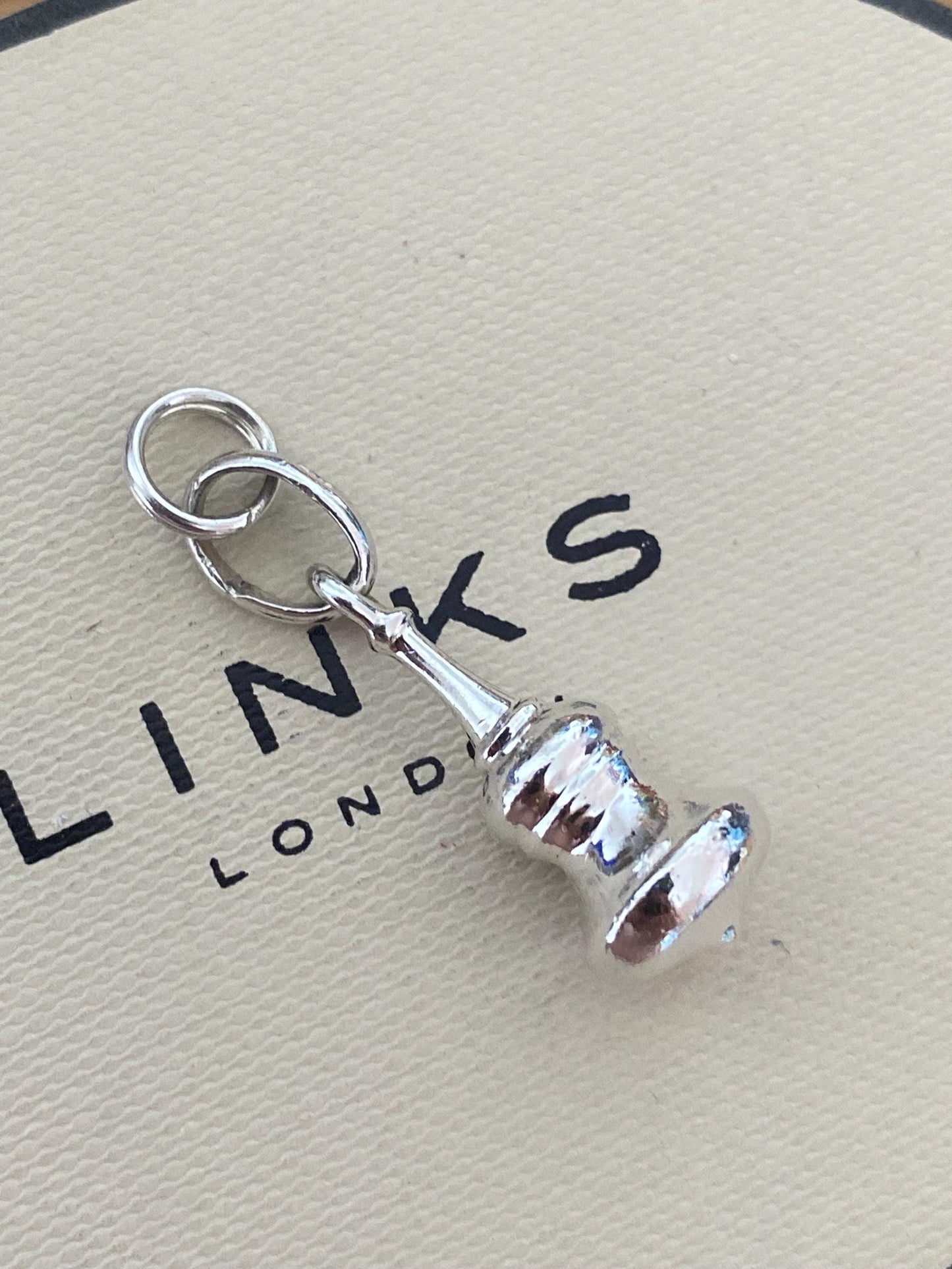 Beautiful very rare hallmarked Links of London sterling silver anoushka dome charm, genuine