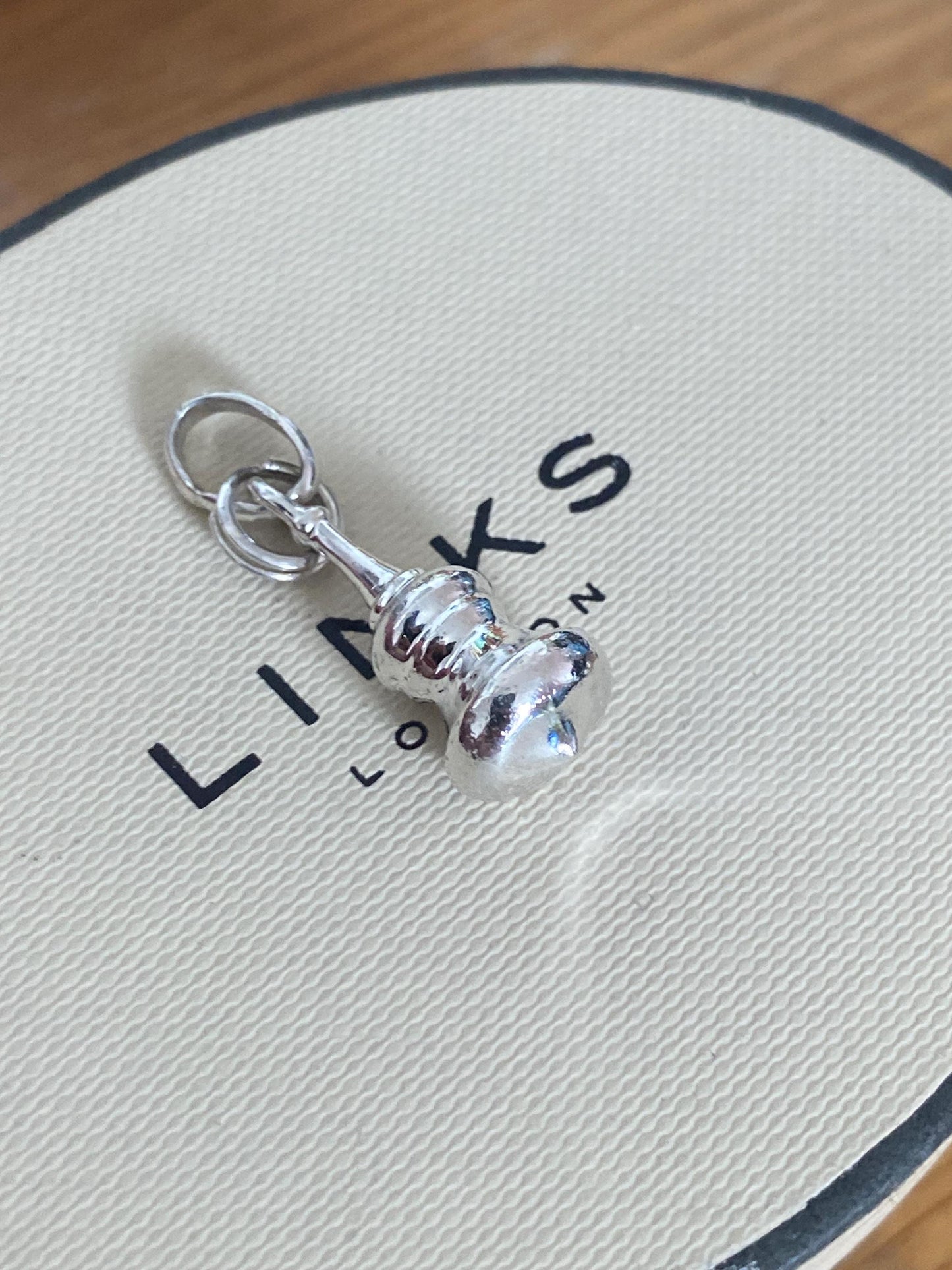 Beautiful very rare hallmarked Links of London sterling silver anoushka dome charm, genuine
