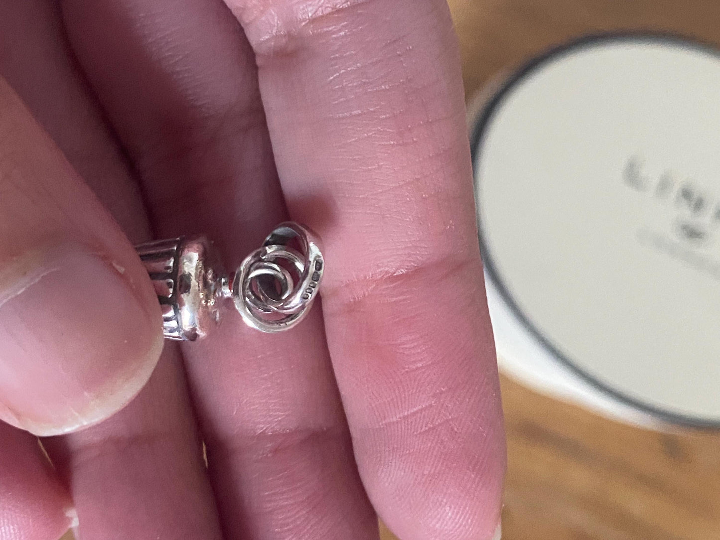 Cute genuine Links of London cupcake enamel and silver hallmarked charm