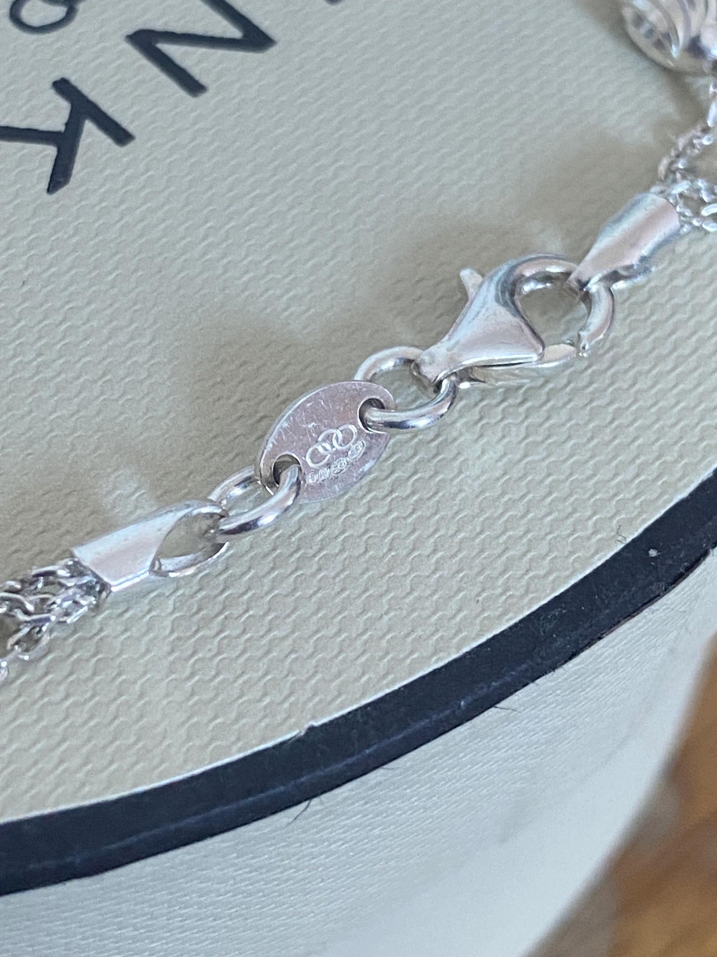 Lovely Links of London Essentials 3 Row Beaded bracelet, sterling silver, Assay hallmarked