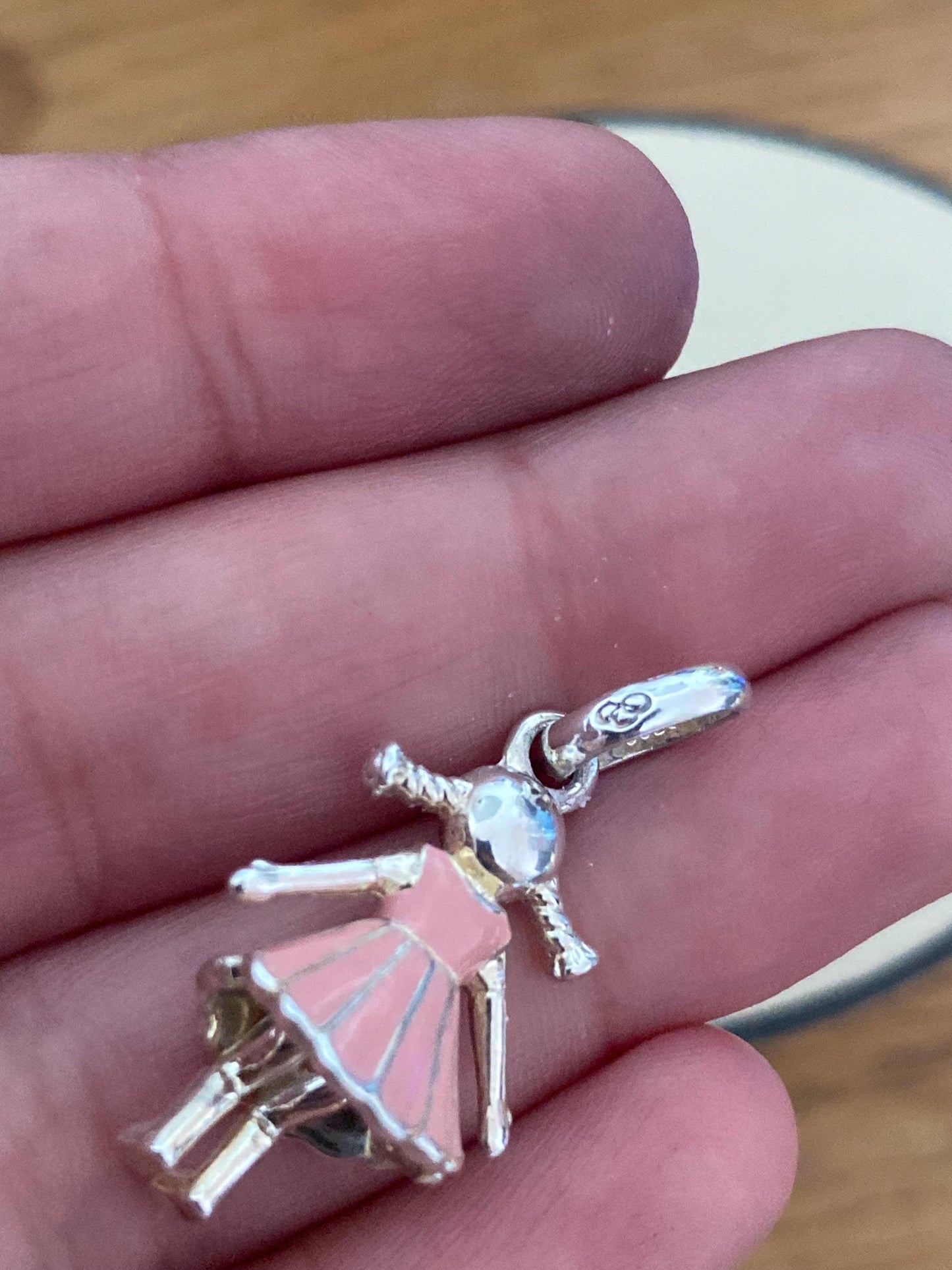 Genuine Links Of London Sterling Silver little girl with dress and moving legs charm, super cute!