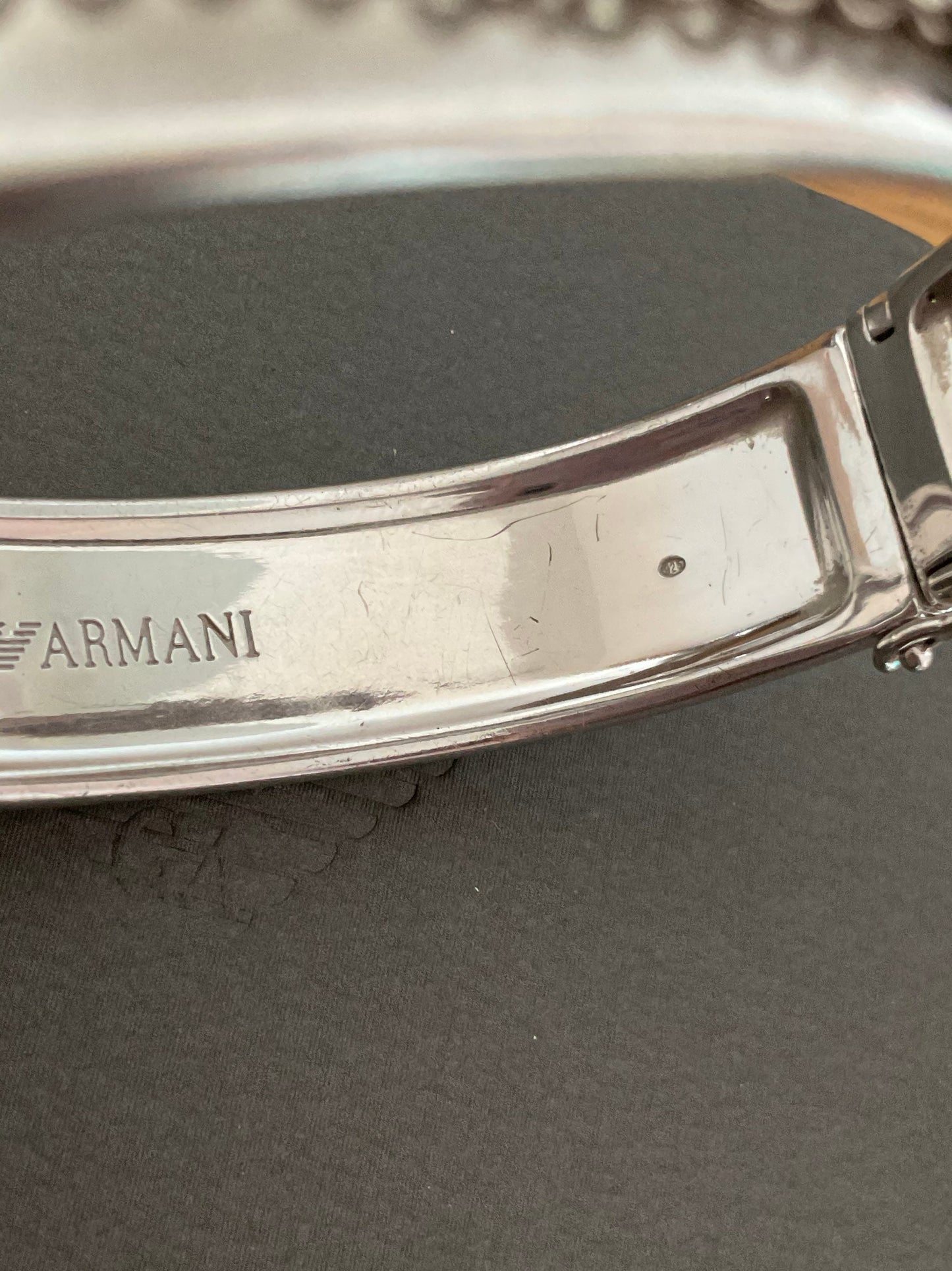 Emporio Armani sterling silver RARE vintage chain bangle