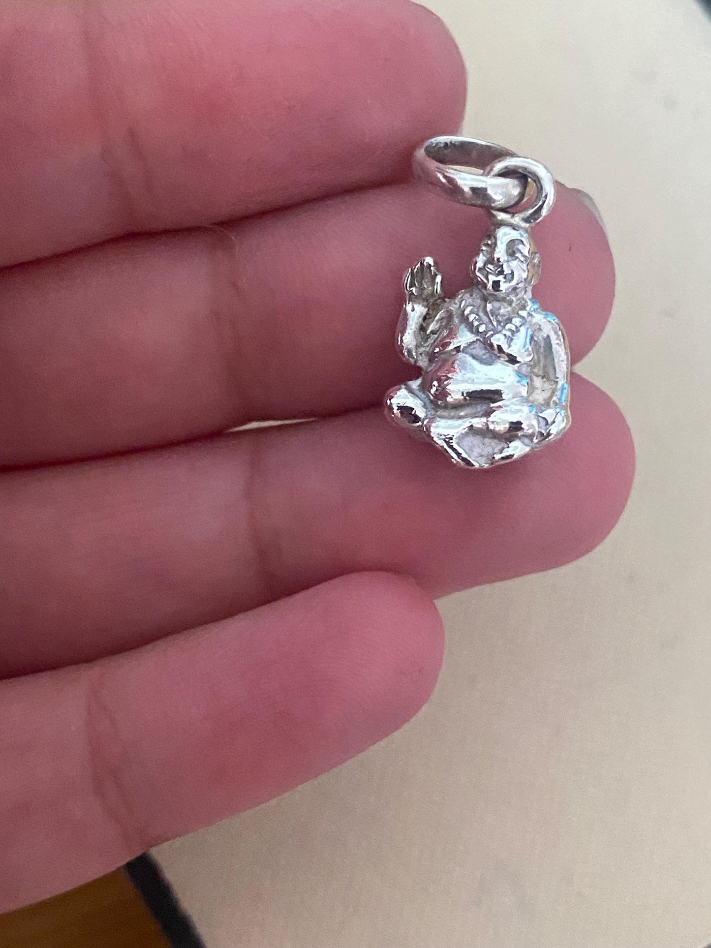 Genuine rare LINKS OF LONDON Laughing Buddha Charm, sterling silver