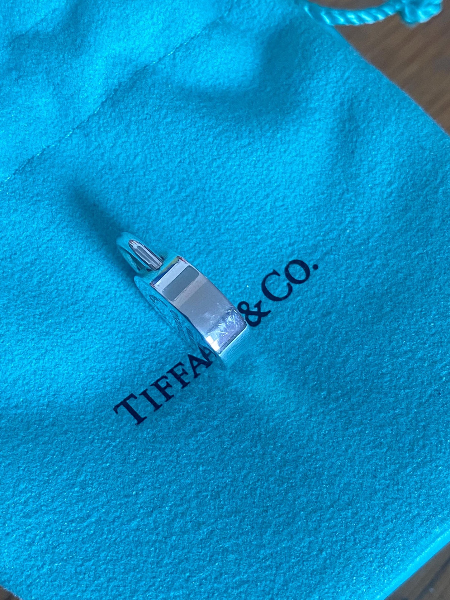 Very rare Tiffany & Co 1837 sterling silver circle padlock charm, Assay hallmarked, Genuine