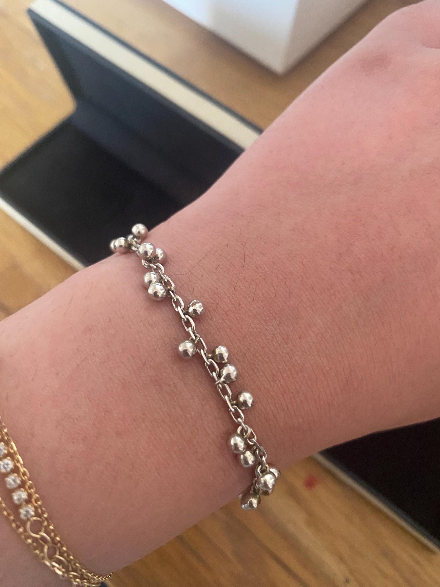Rare Genuine LINKS OF LONDON Hallmarked Silver Ball Bracelet With Box