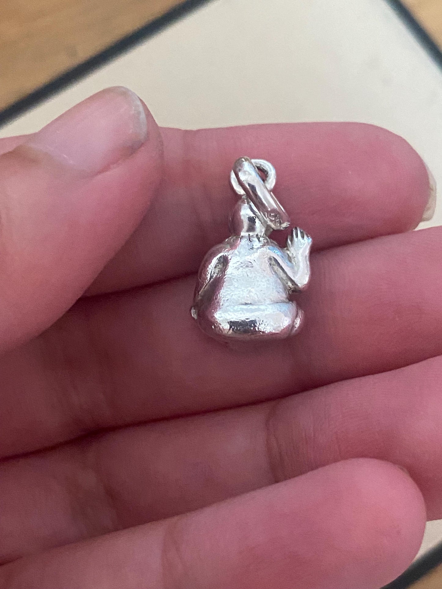 Genuine rare LINKS OF LONDON Laughing Buddha Charm, sterling silver