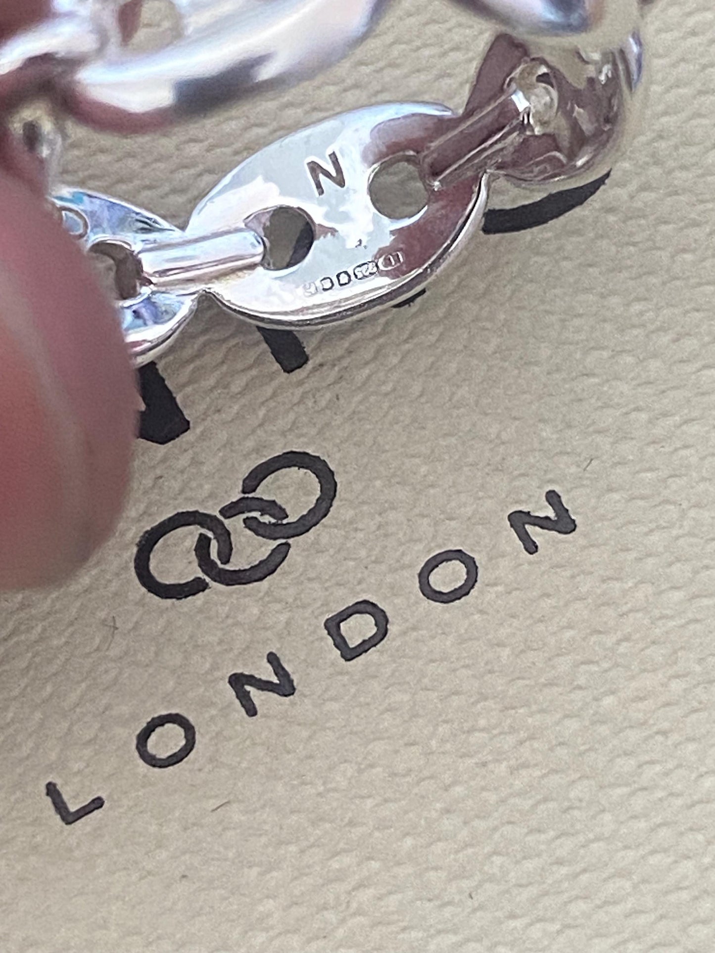 Genuine Links of London Sirens anchor Ring, Sterling Silver, Size N, with box